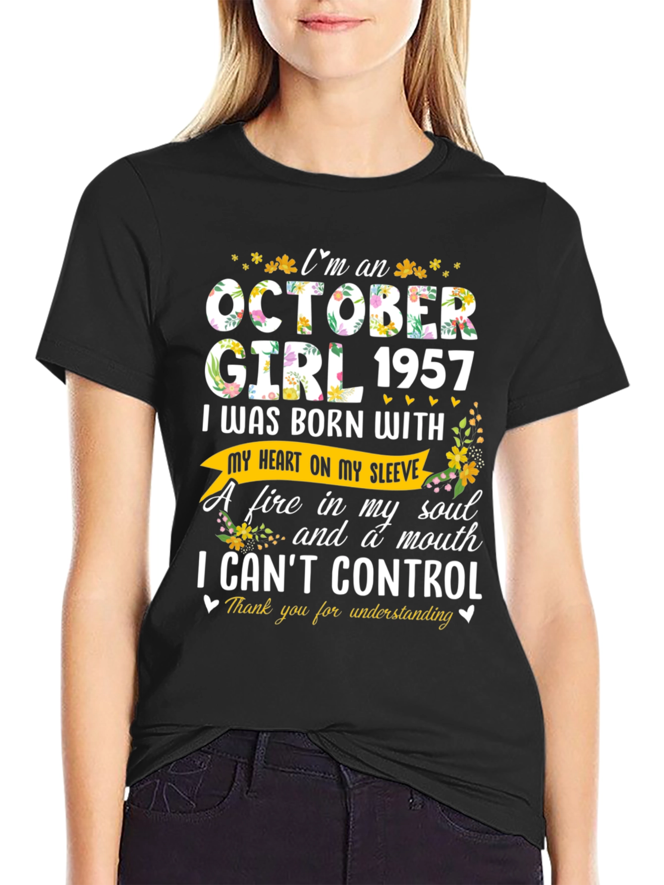 October Girl 1957 Birthday T-Shirt