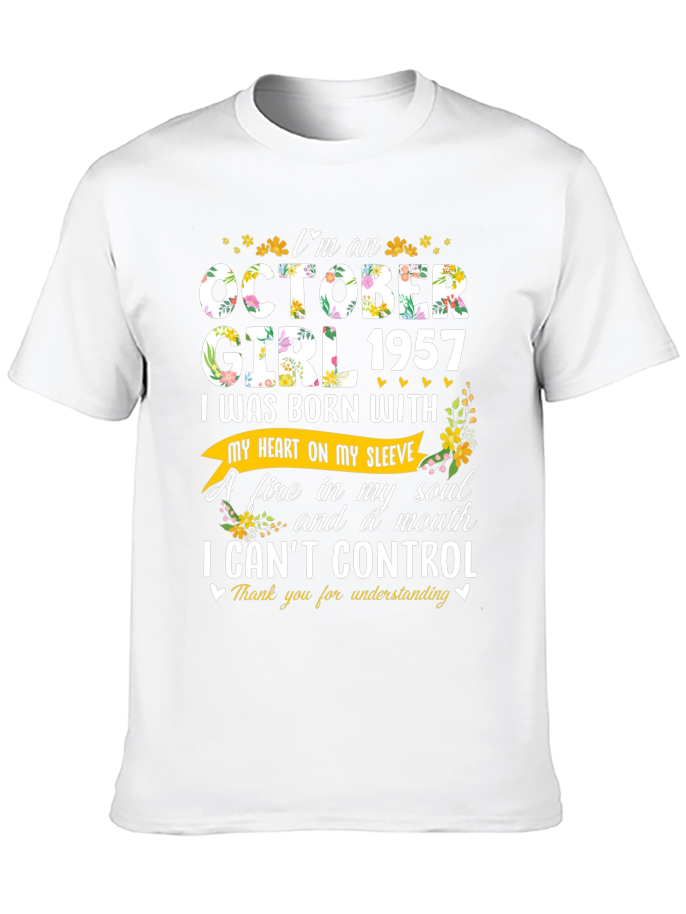 October Girl 1957 Birthday T-Shirt