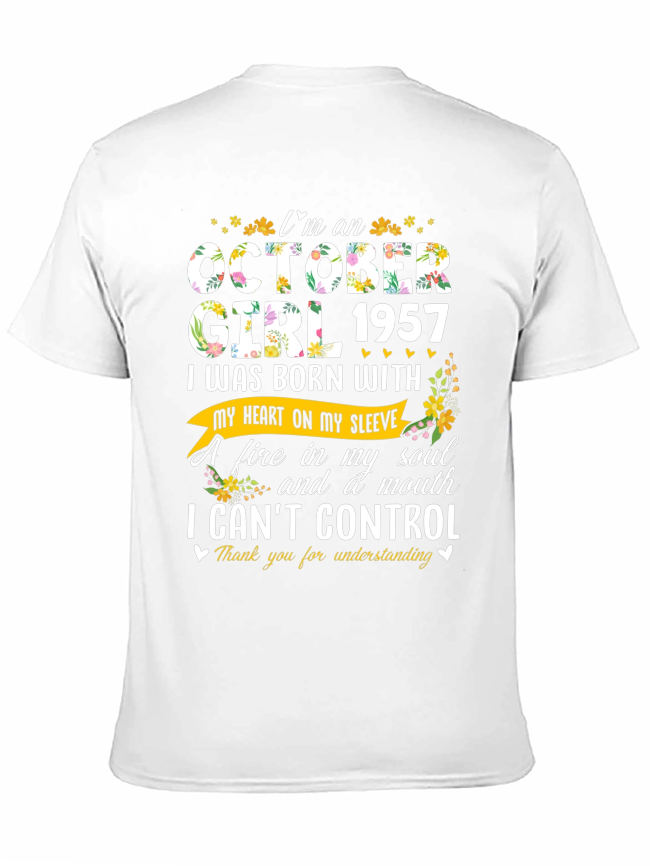 October Girl 1957 Birthday T-Shirt