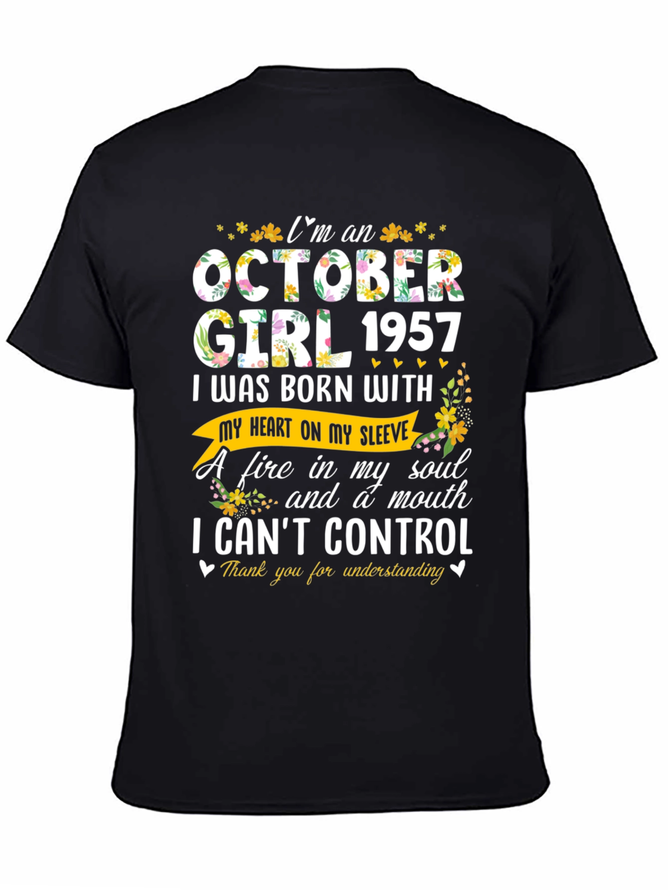 October Girl 1957 Birthday T-Shirt