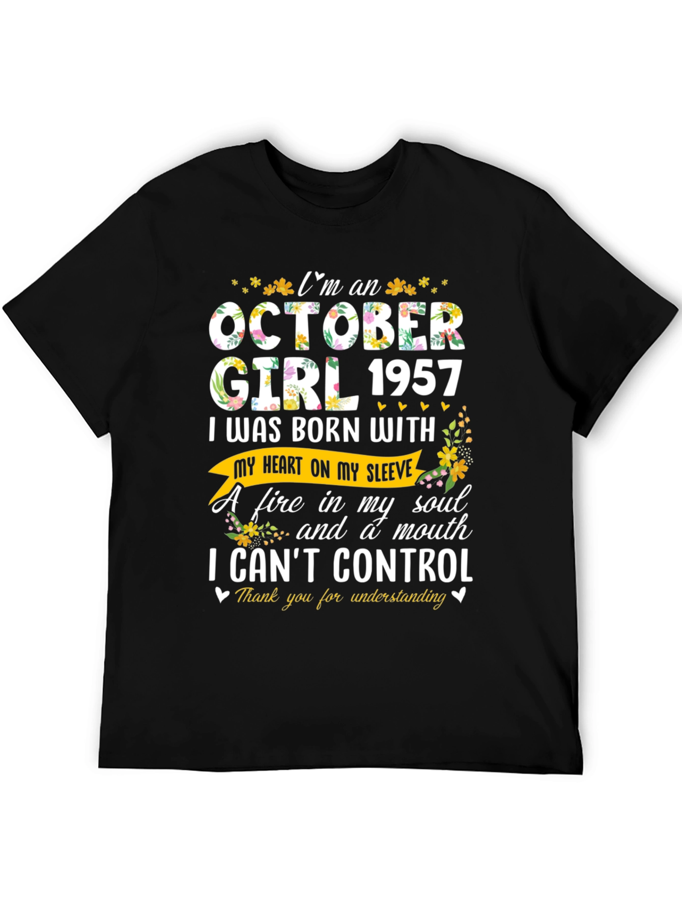 October Girl 1957 Birthday T-Shirt
