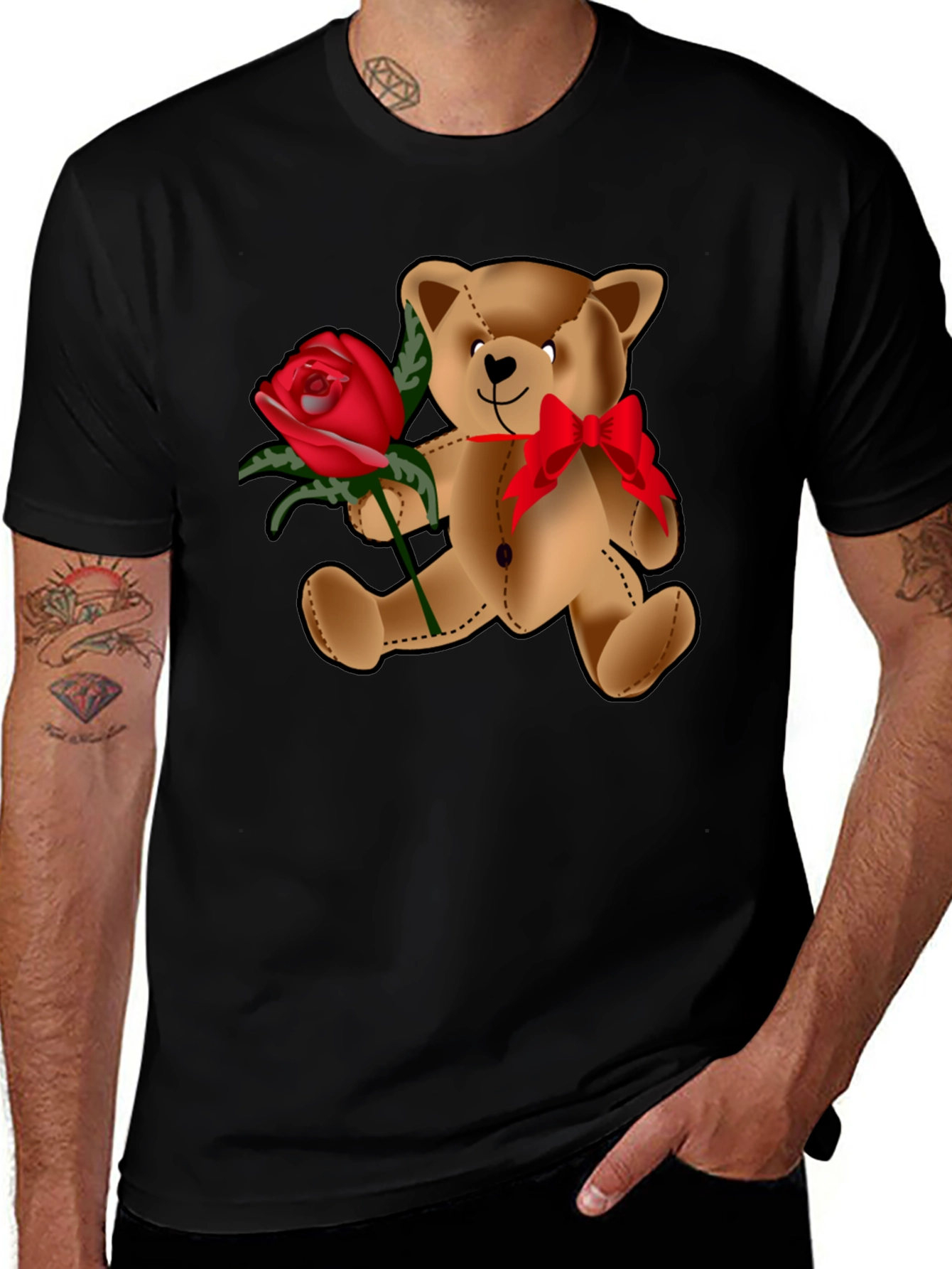 Teddy Bear Rose T-Shirt: Cute & Stylish