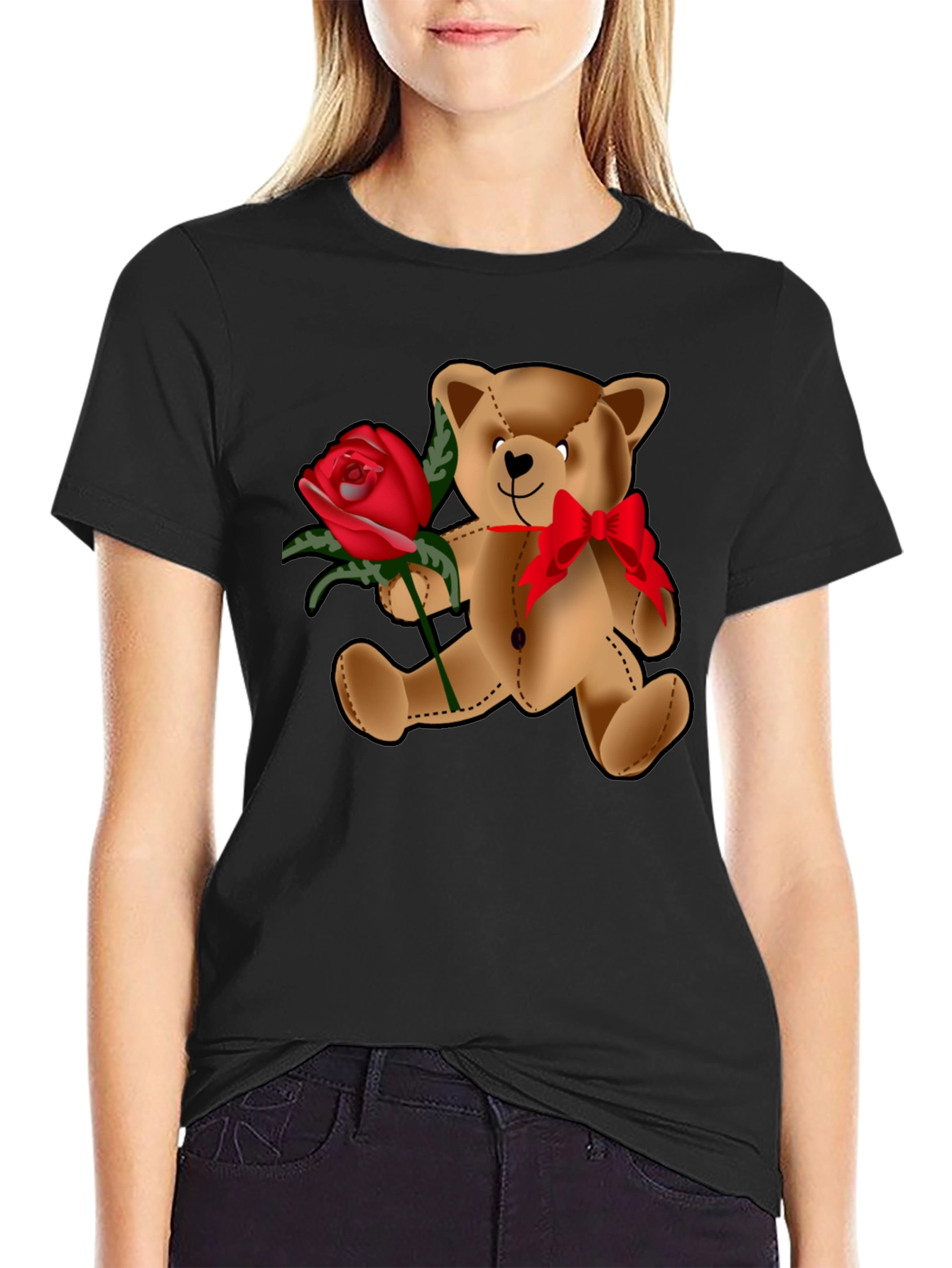 Teddy Bear Rose T-Shirt: Cute & Stylish