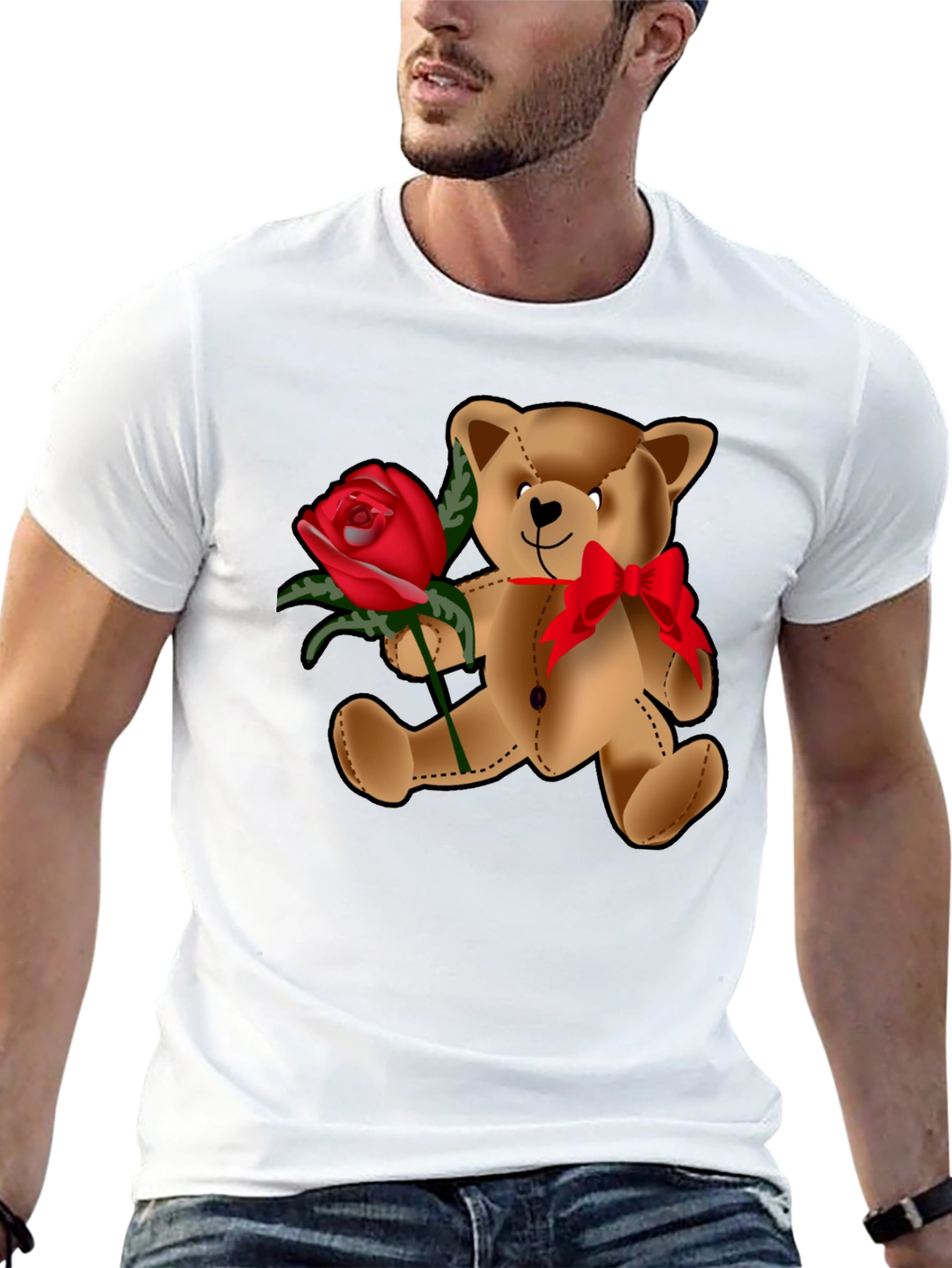 Teddy Bear Rose T-Shirt: Cute & Stylish