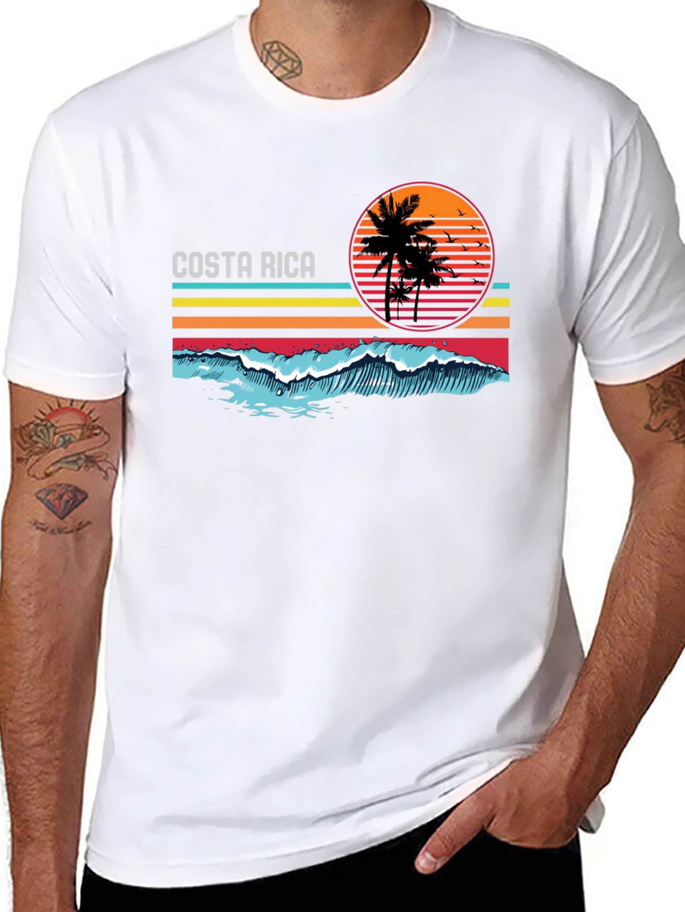 Costa Rica Beach Sunset Graphic T-Shirt