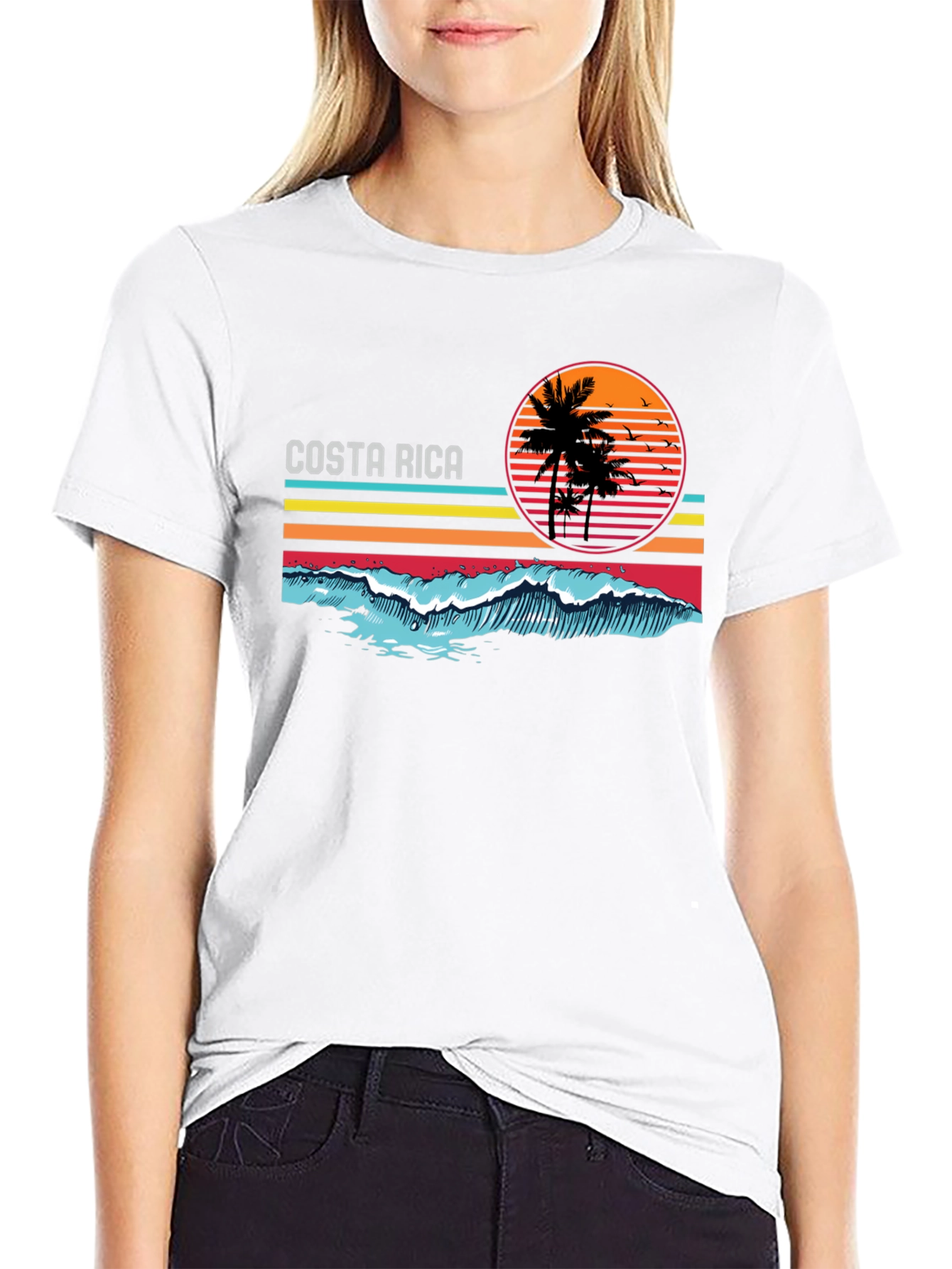 Costa Rica Beach Sunset Graphic T-Shirt