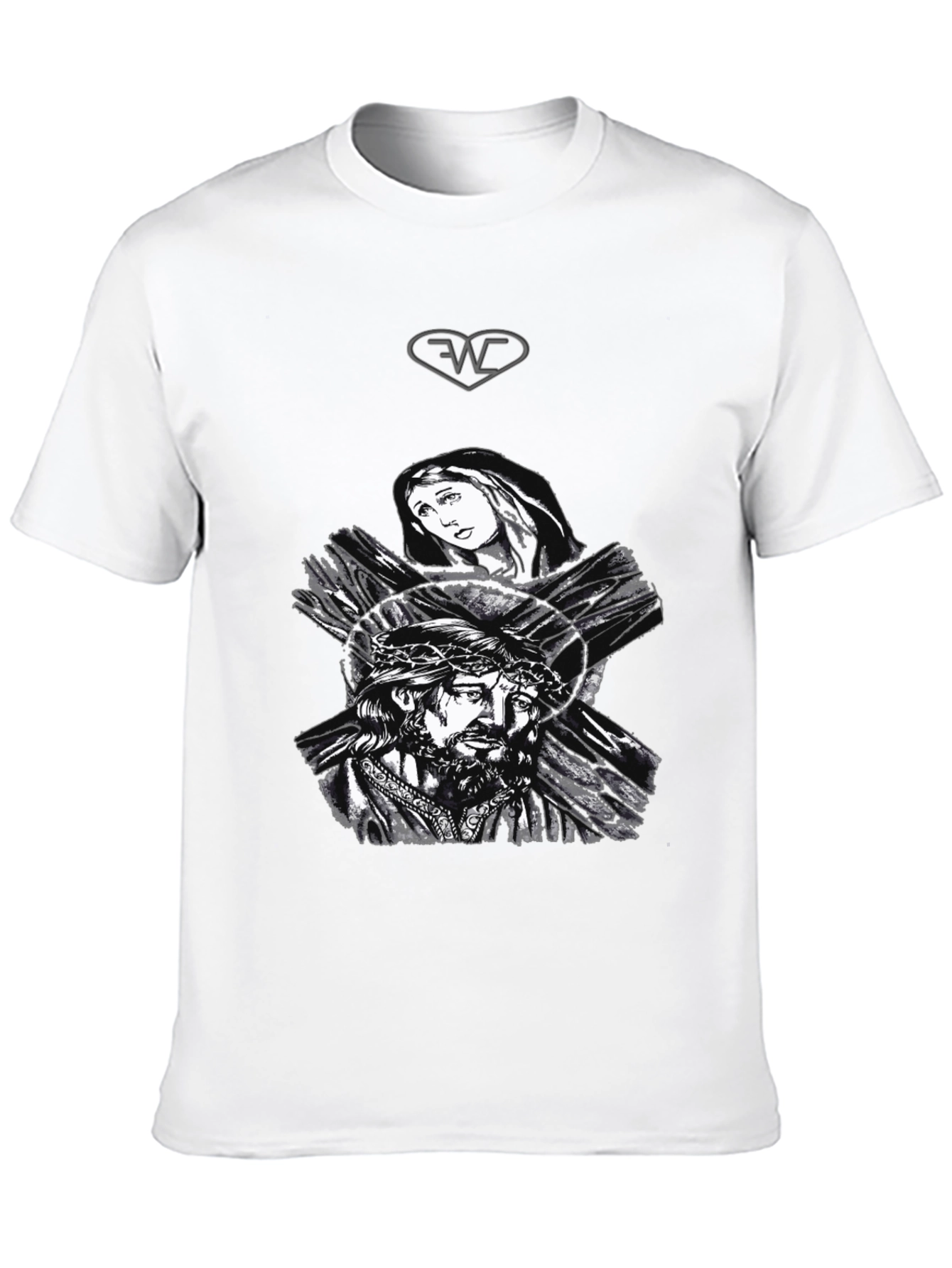 Jesus & Mary Graphic T-Shirt - Classic Black Tee