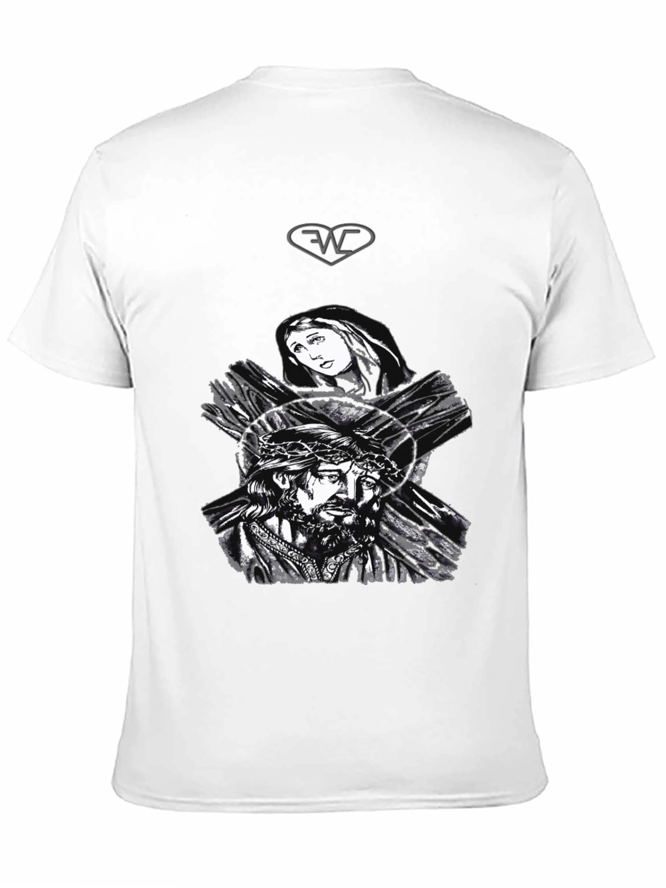 Jesus & Mary Graphic T-Shirt - Classic Black Tee