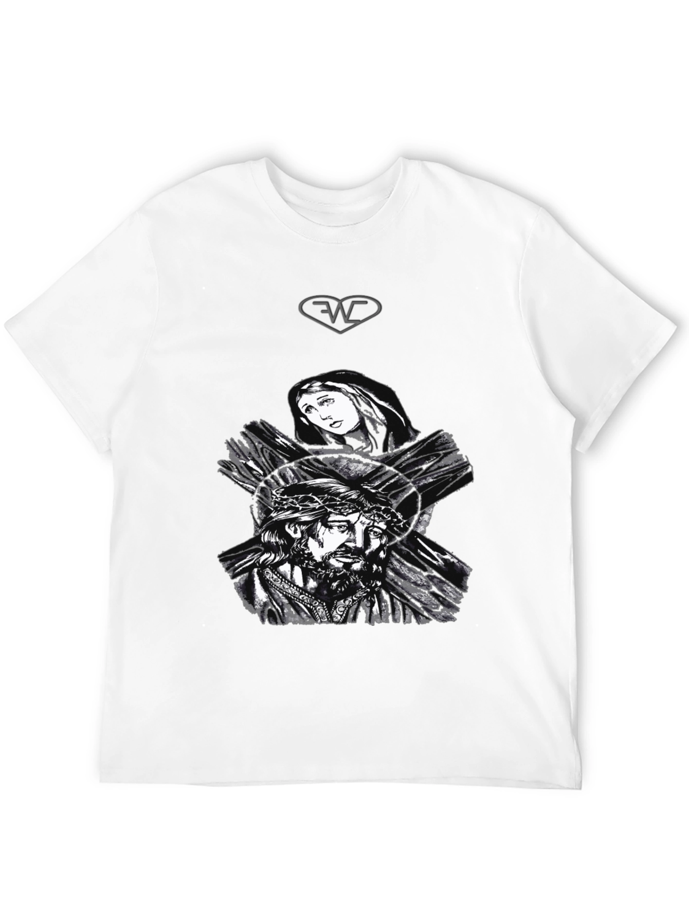 Jesus & Mary Graphic T-Shirt - Classic Black Tee