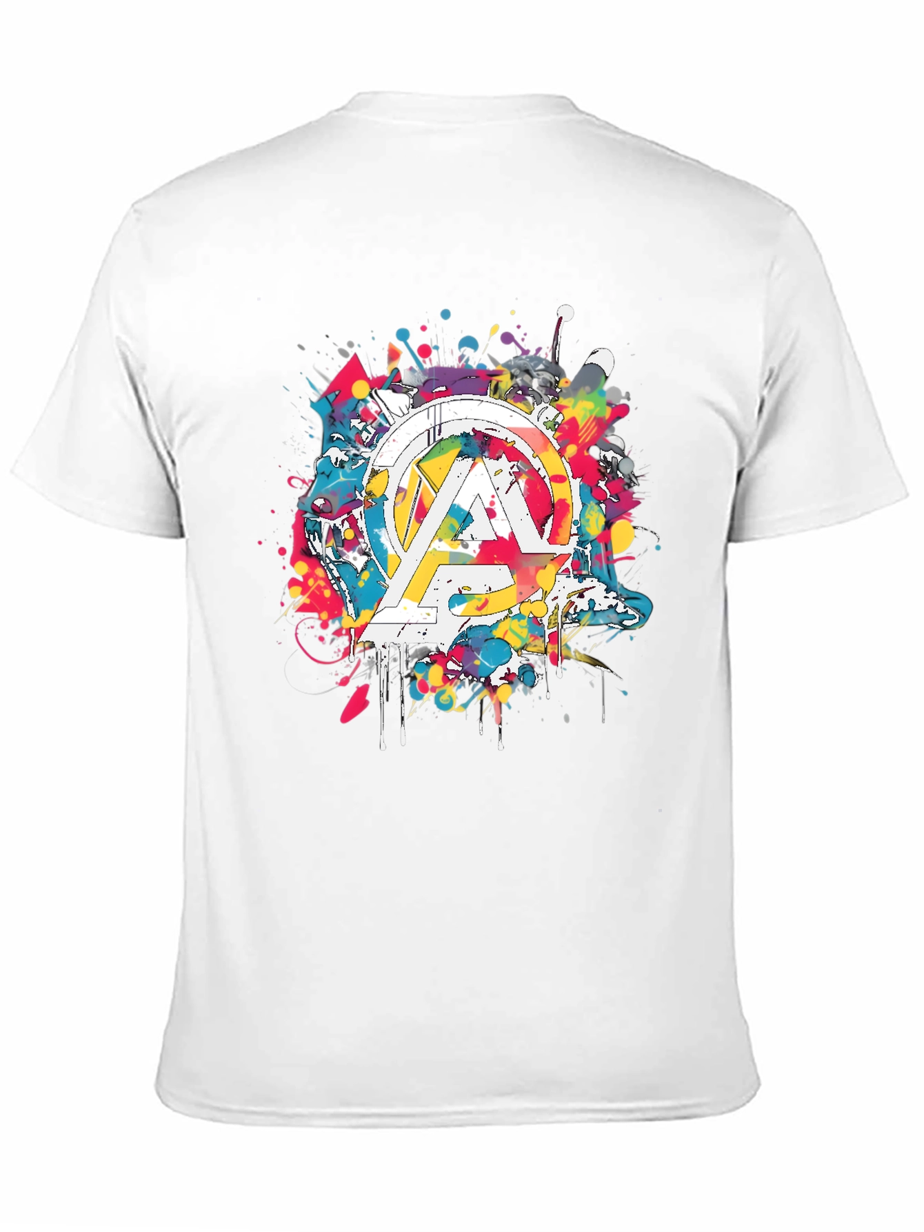 Avengers Splatter Graphic T-Shirt - Mens Black Tee