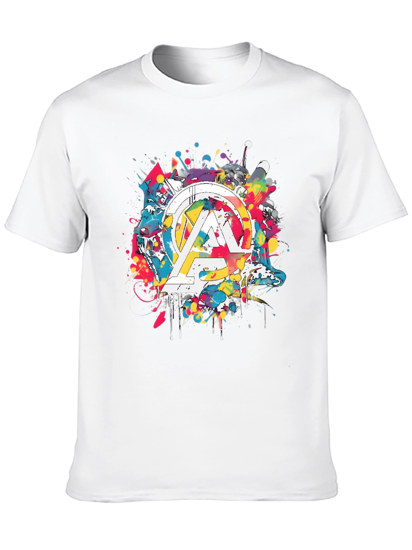 Avengers Splatter Graphic T-Shirt - Mens Black Tee