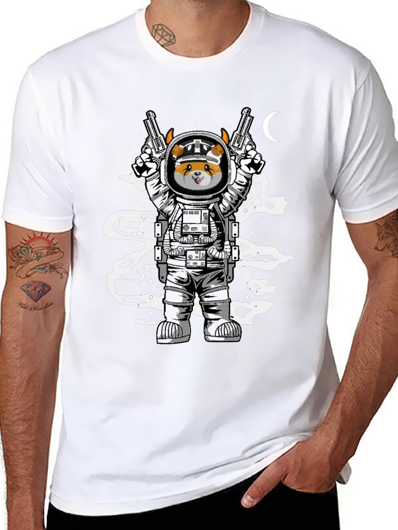 Astronaut Dog T-Shirt - Space Pup Design