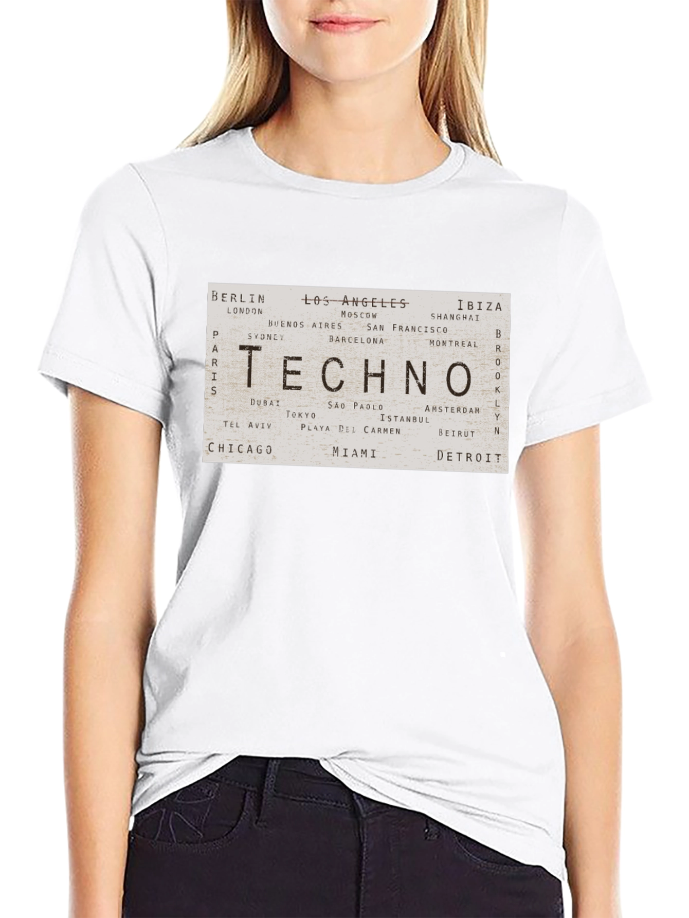 Techno Cities Graphic Print T-Shirt