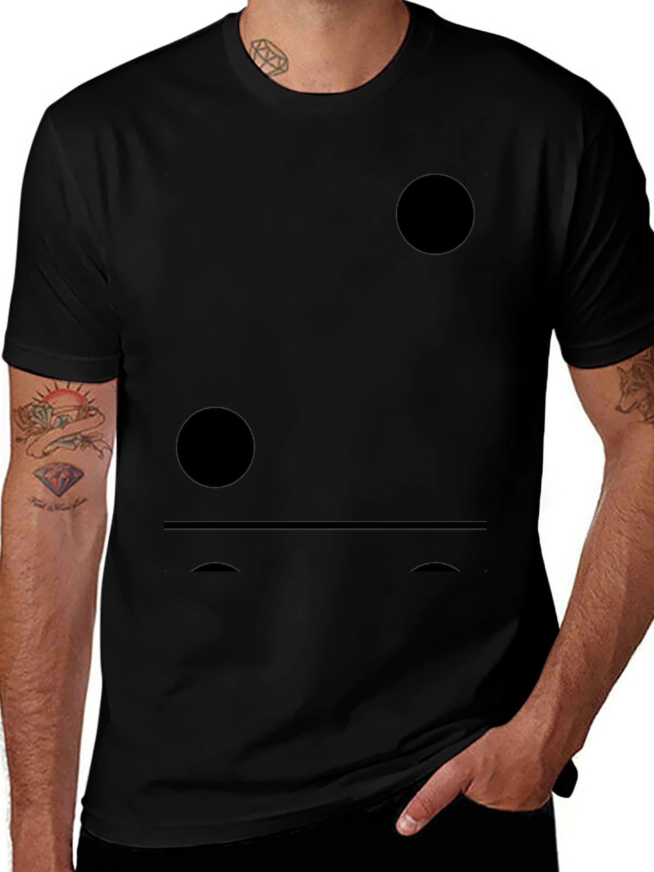 Minimalist Domino T-Shirt - Black