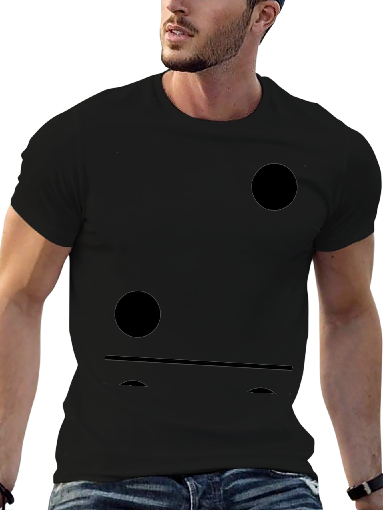 Minimalist Domino T-Shirt - Black