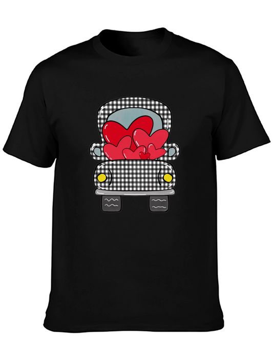 Heart-Filled Valentines Day Car Graphic Tee