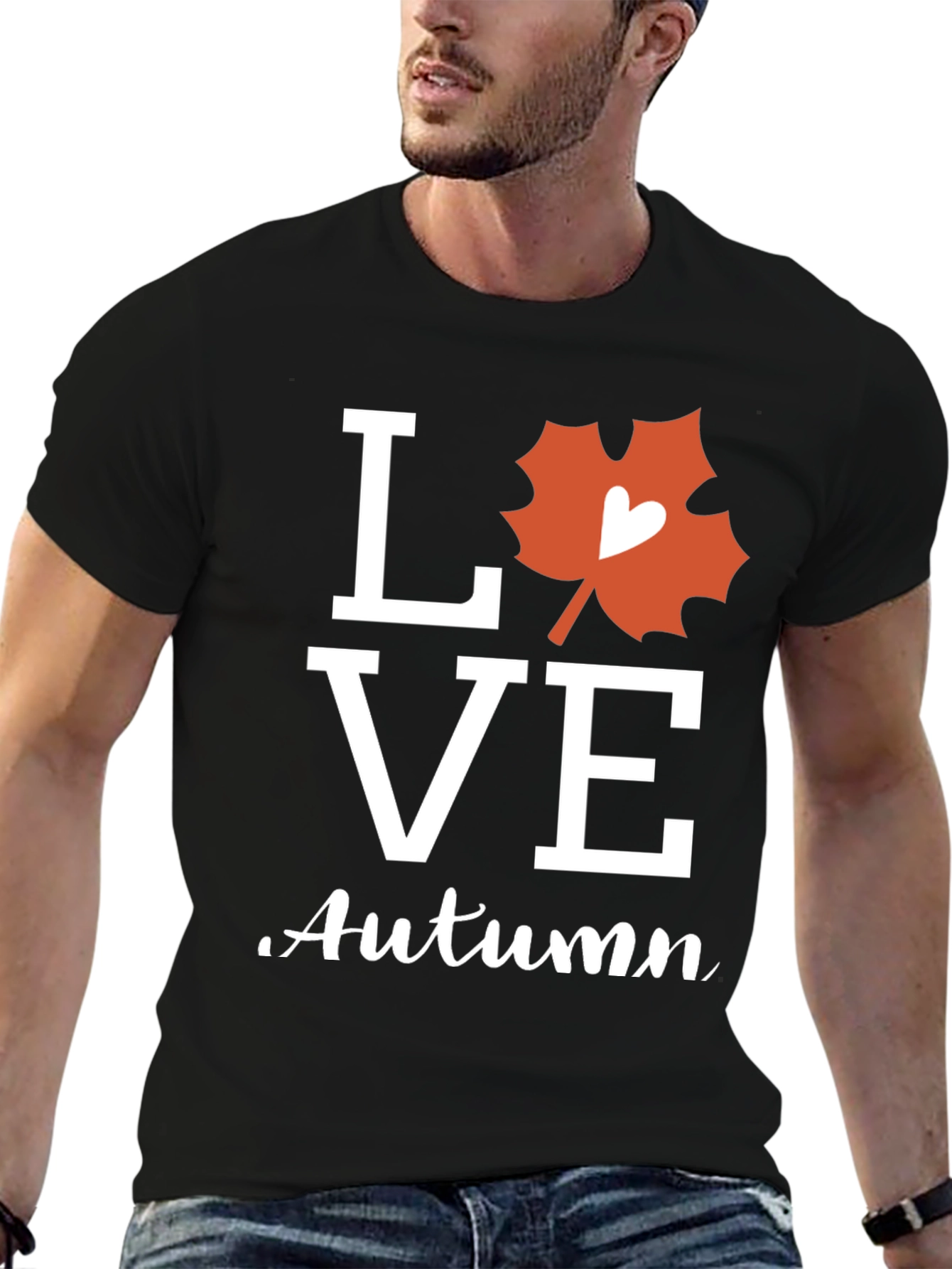 Love Autumn Graphic Tee - Stylish Fall Season Shirt