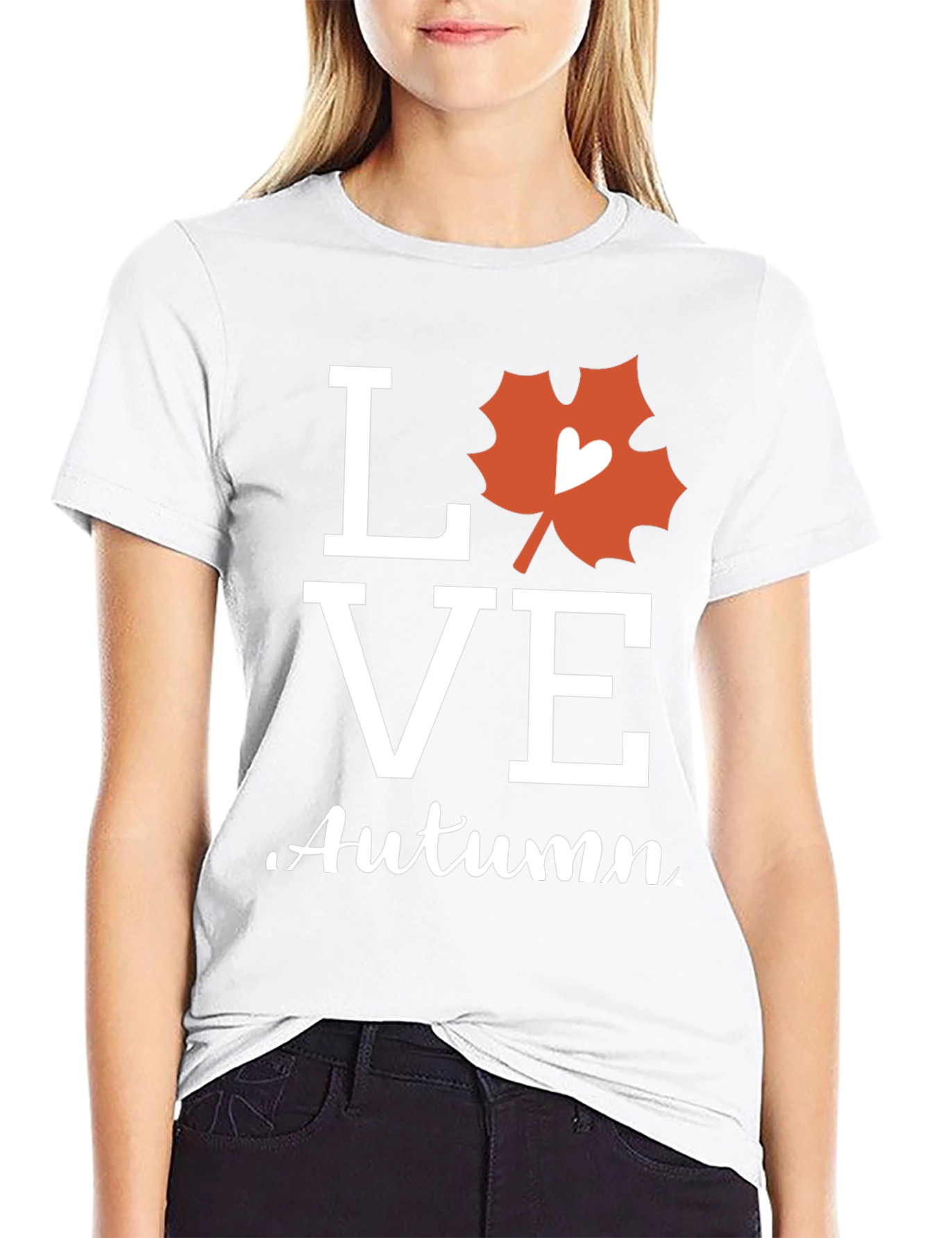 Love Autumn Graphic Tee - Stylish Fall Season Shirt