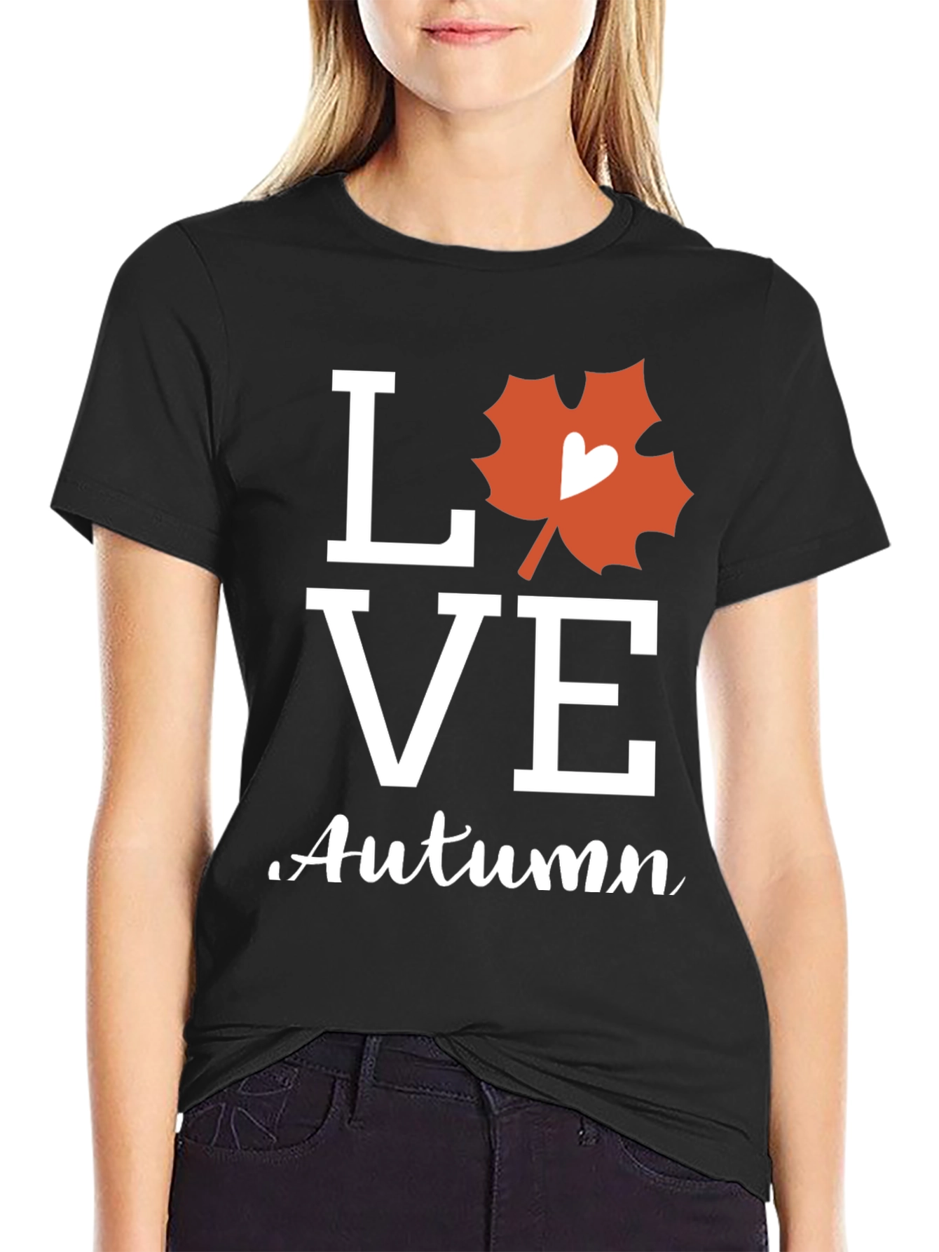 Love Autumn Graphic Tee - Stylish Fall Season Shirt