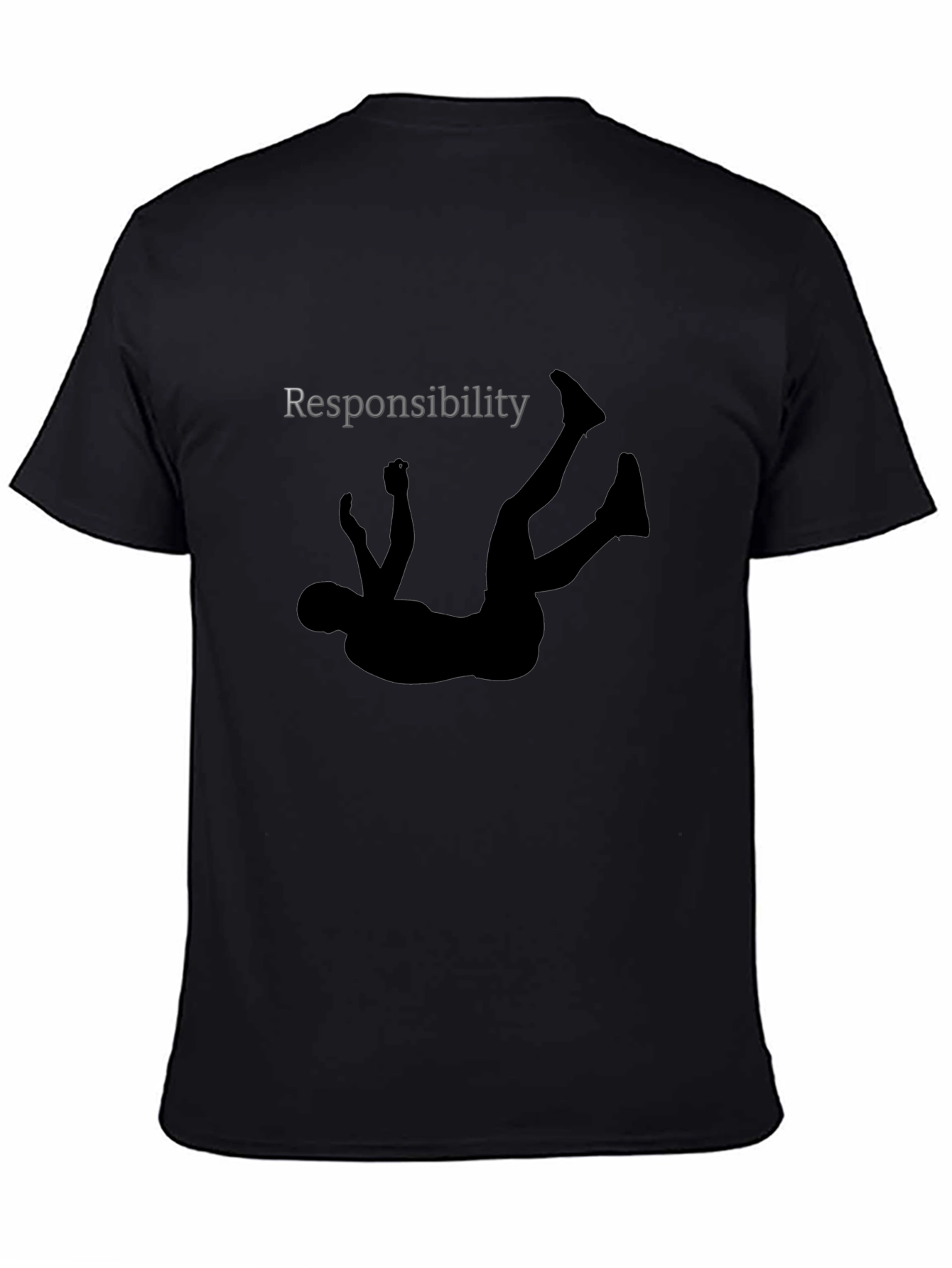 Responsibility Falling Graphic Tee - Black
