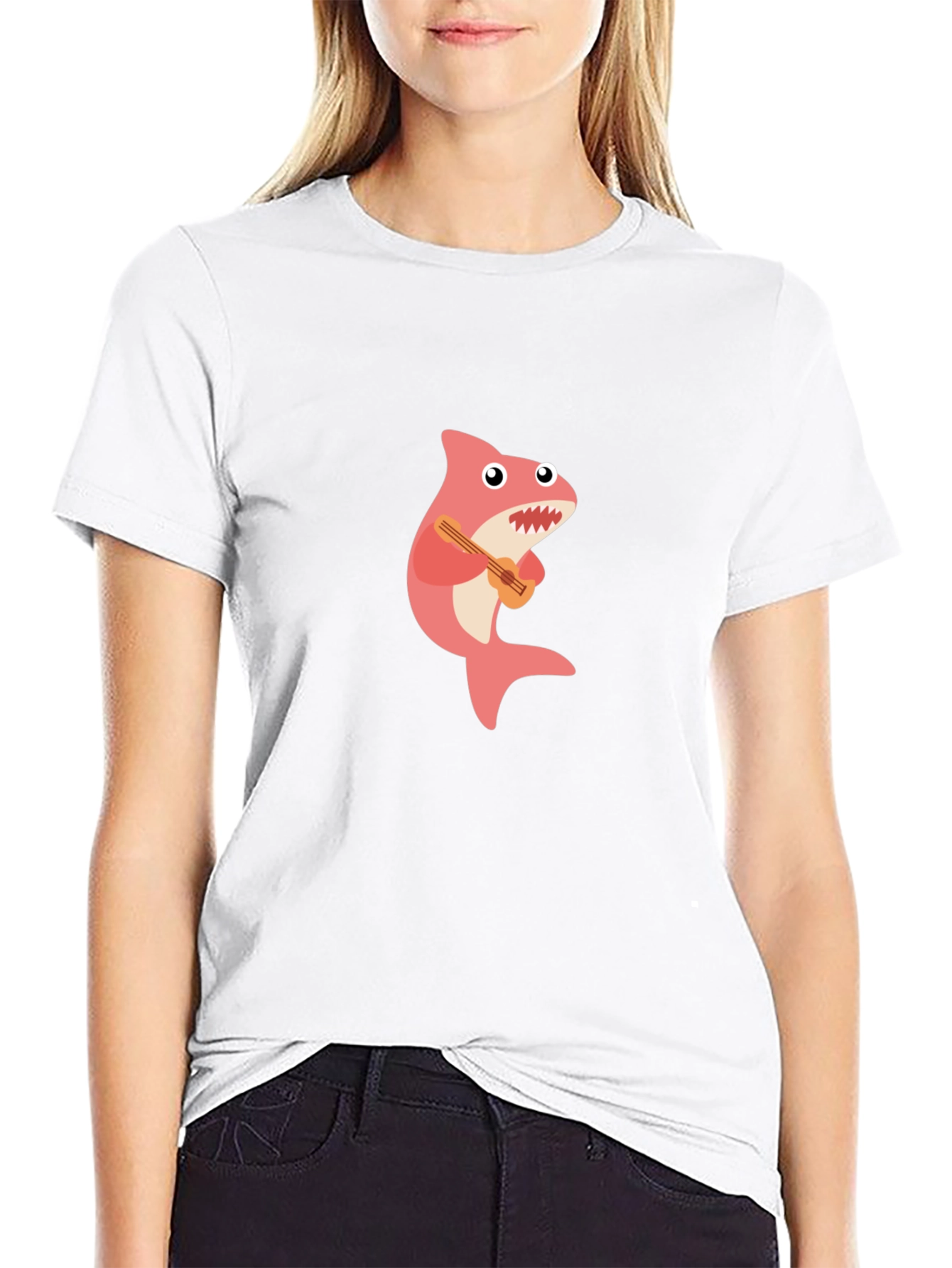 Shark Playing Guitar T-Shirt - Fun & Unique!