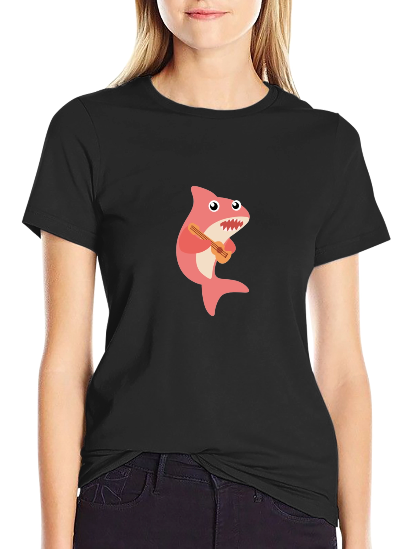 Shark Playing Guitar T-Shirt - Fun & Unique!
