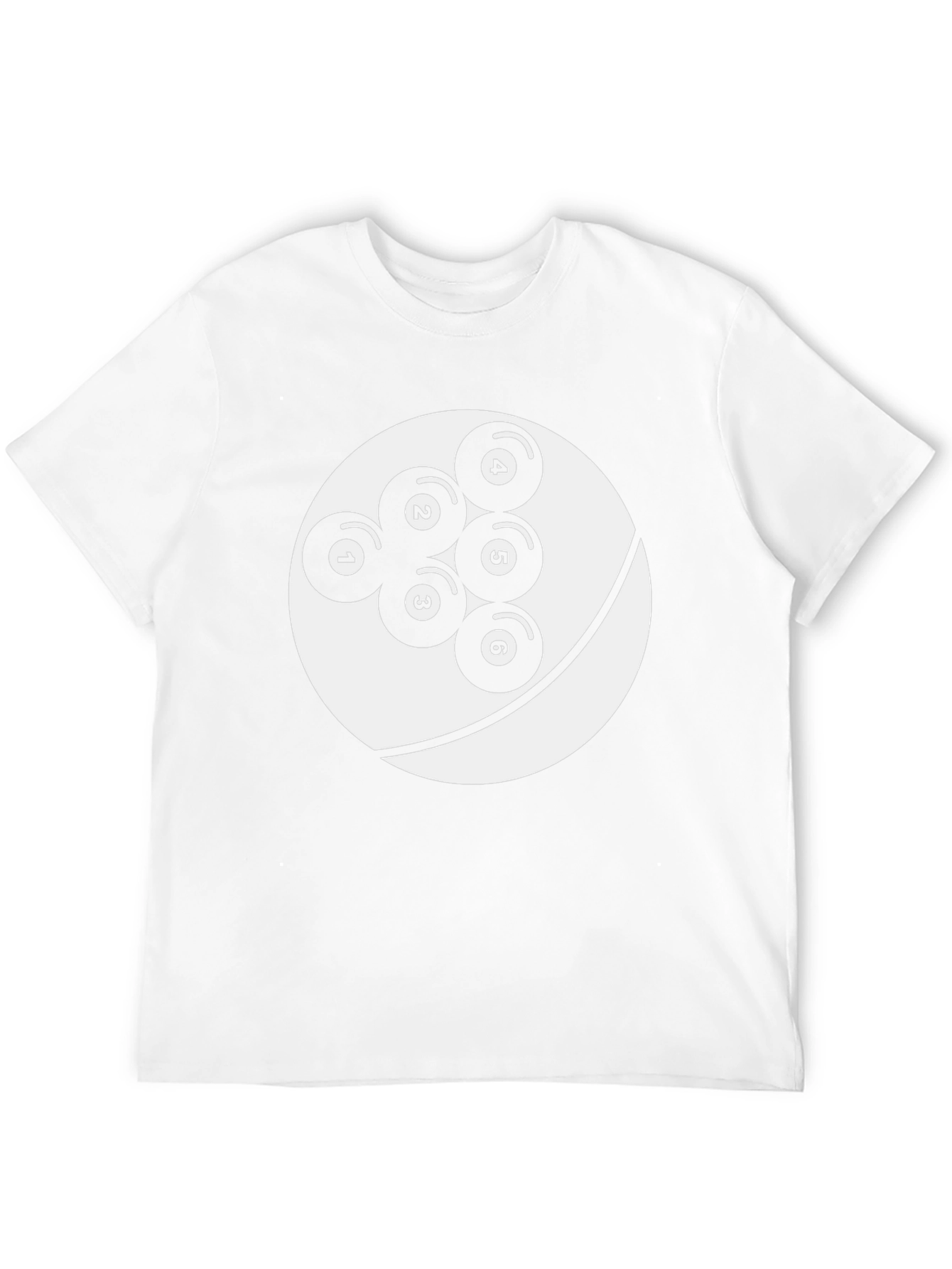 Cool Graphic Tee: Billiard Ball Design Black T-Shirt