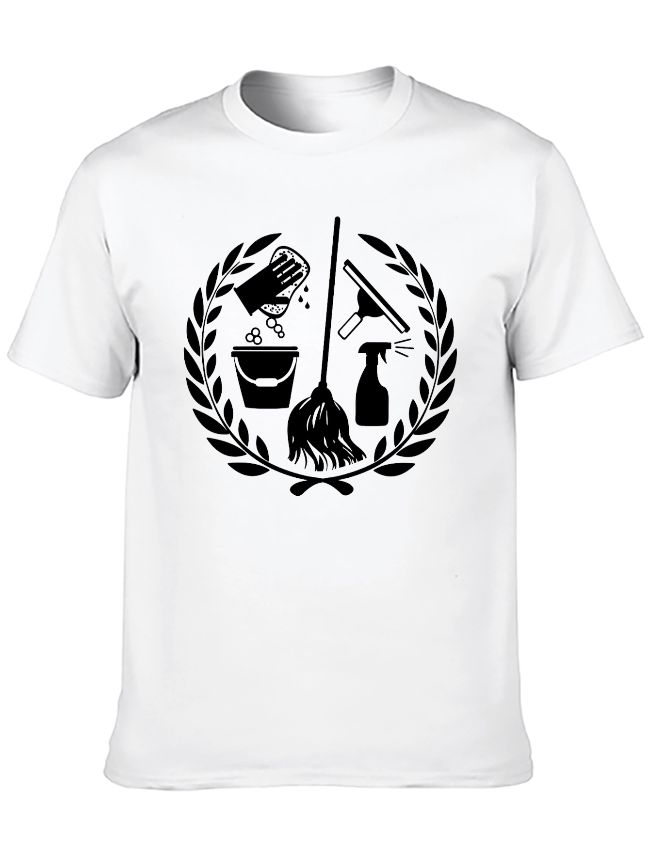 Cleaning Crew Graphic Tee - Black Cotton Comfort