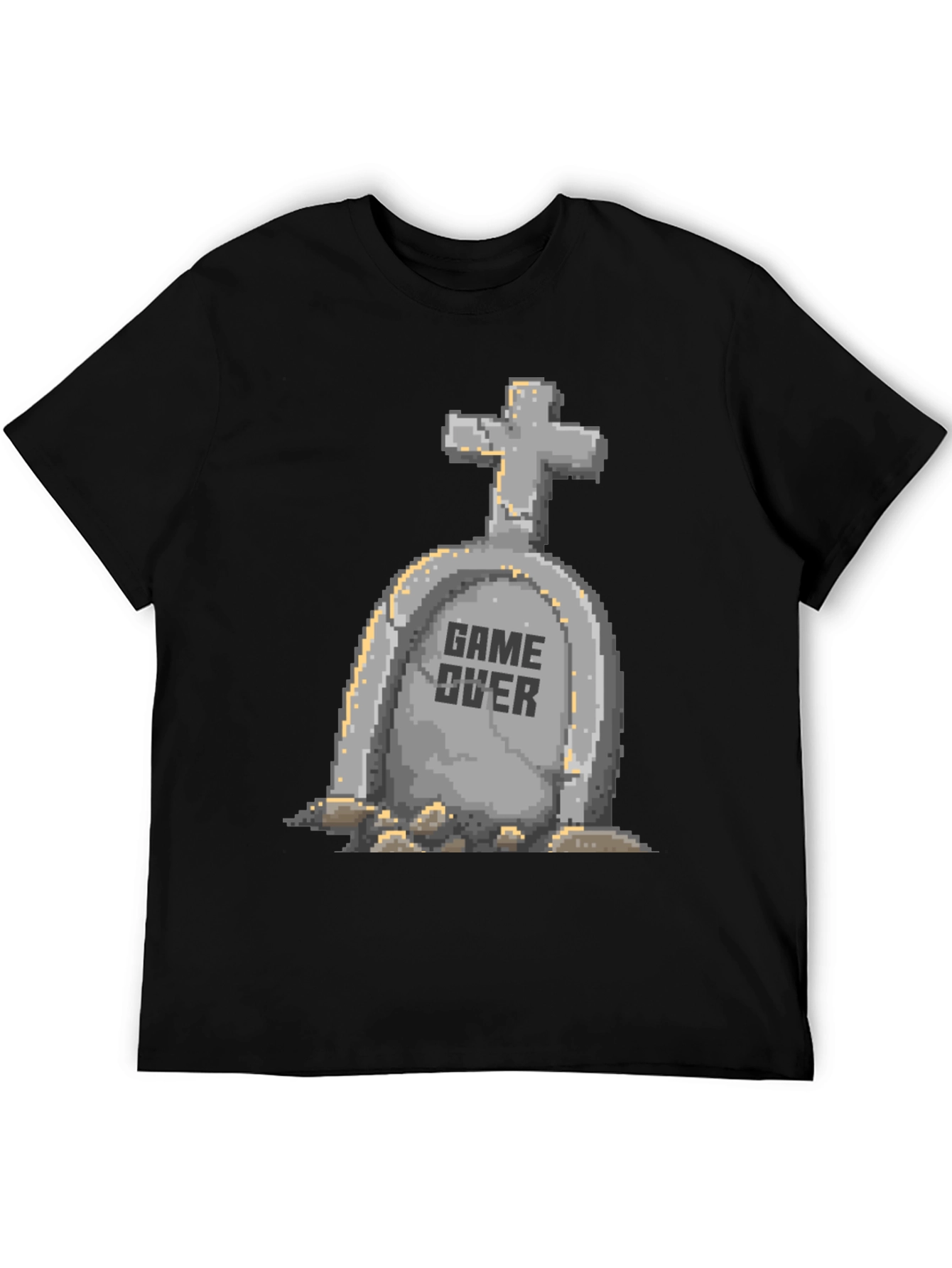 Game Over Pixel Art T-Shirt - Black
