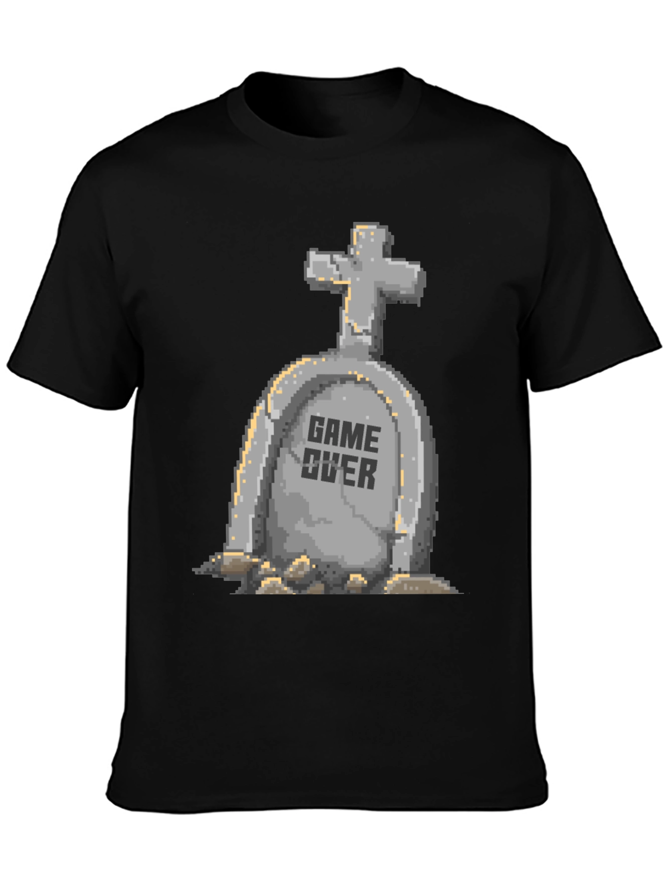 Game Over Pixel Art T-Shirt - Black