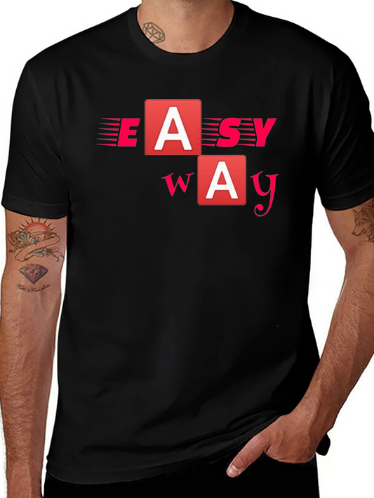 Easy Way Black Graphic T-Shirt
