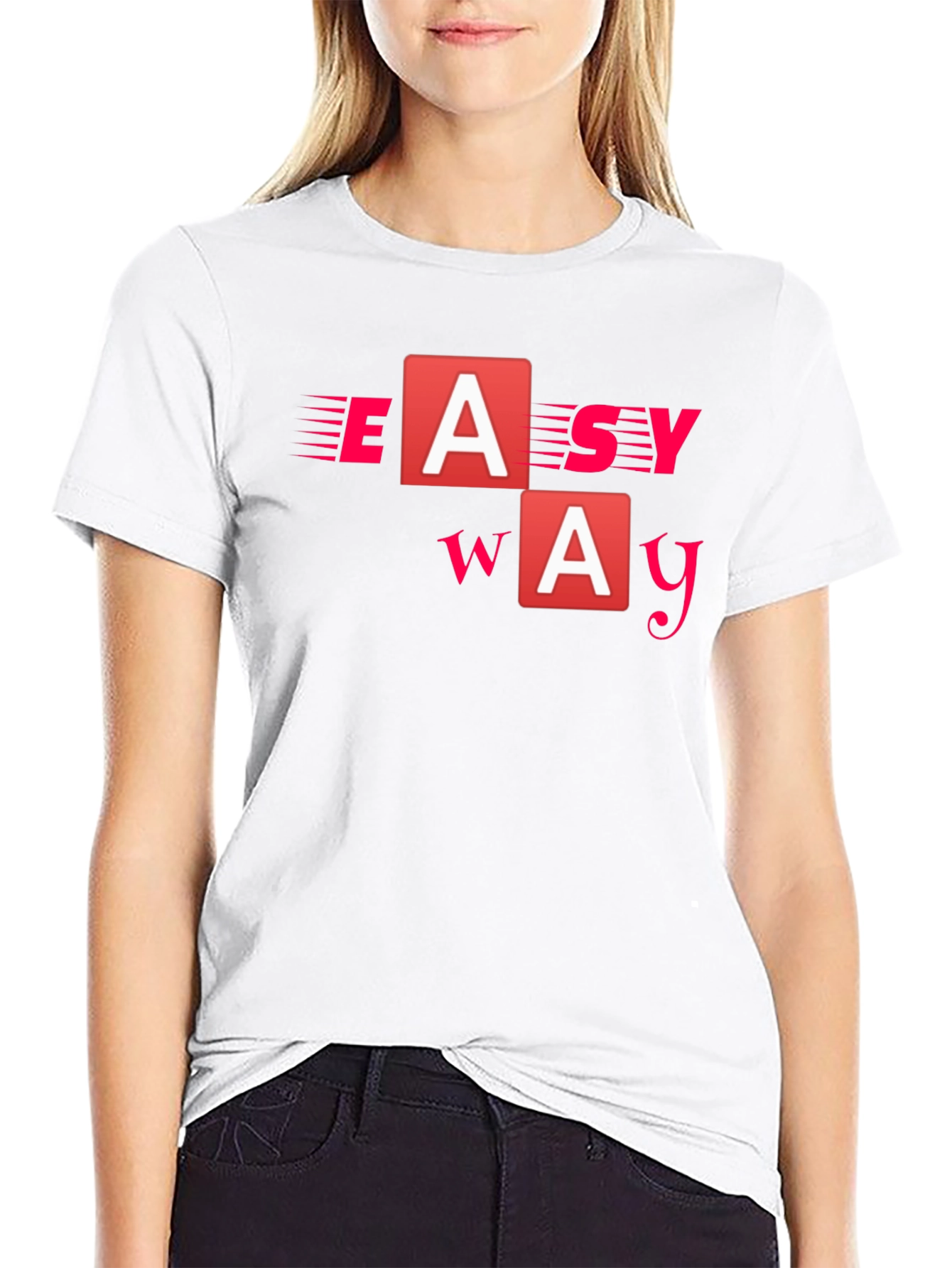 Easy Way Black Graphic T-Shirt