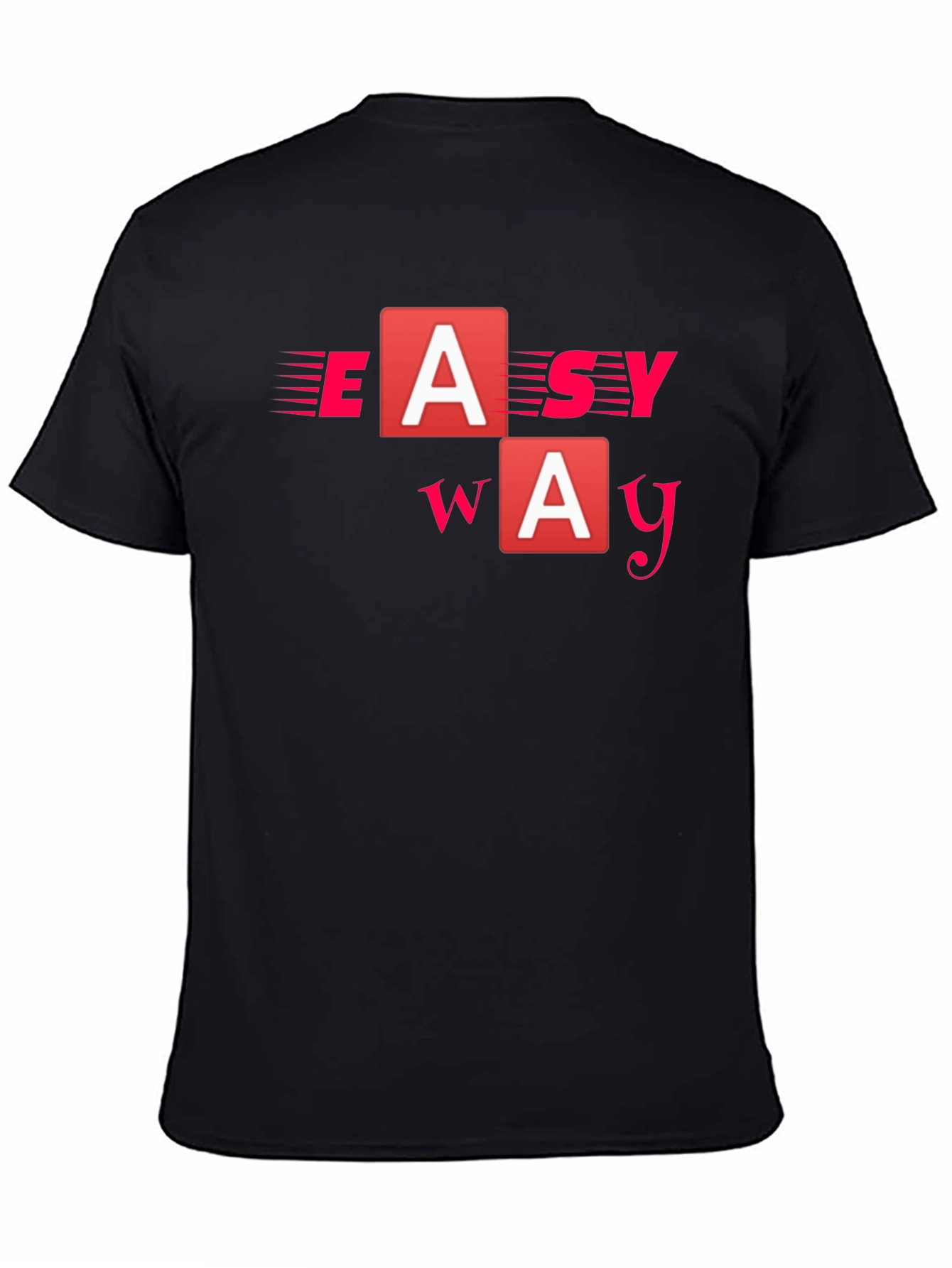 Easy Way Black Graphic T-Shirt