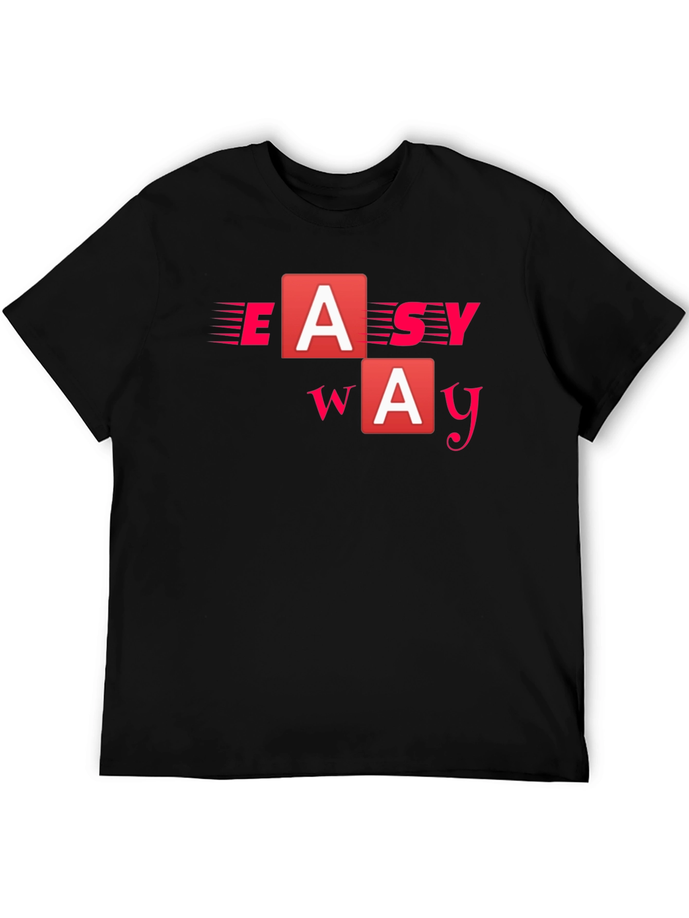 Easy Way Black Graphic T-Shirt