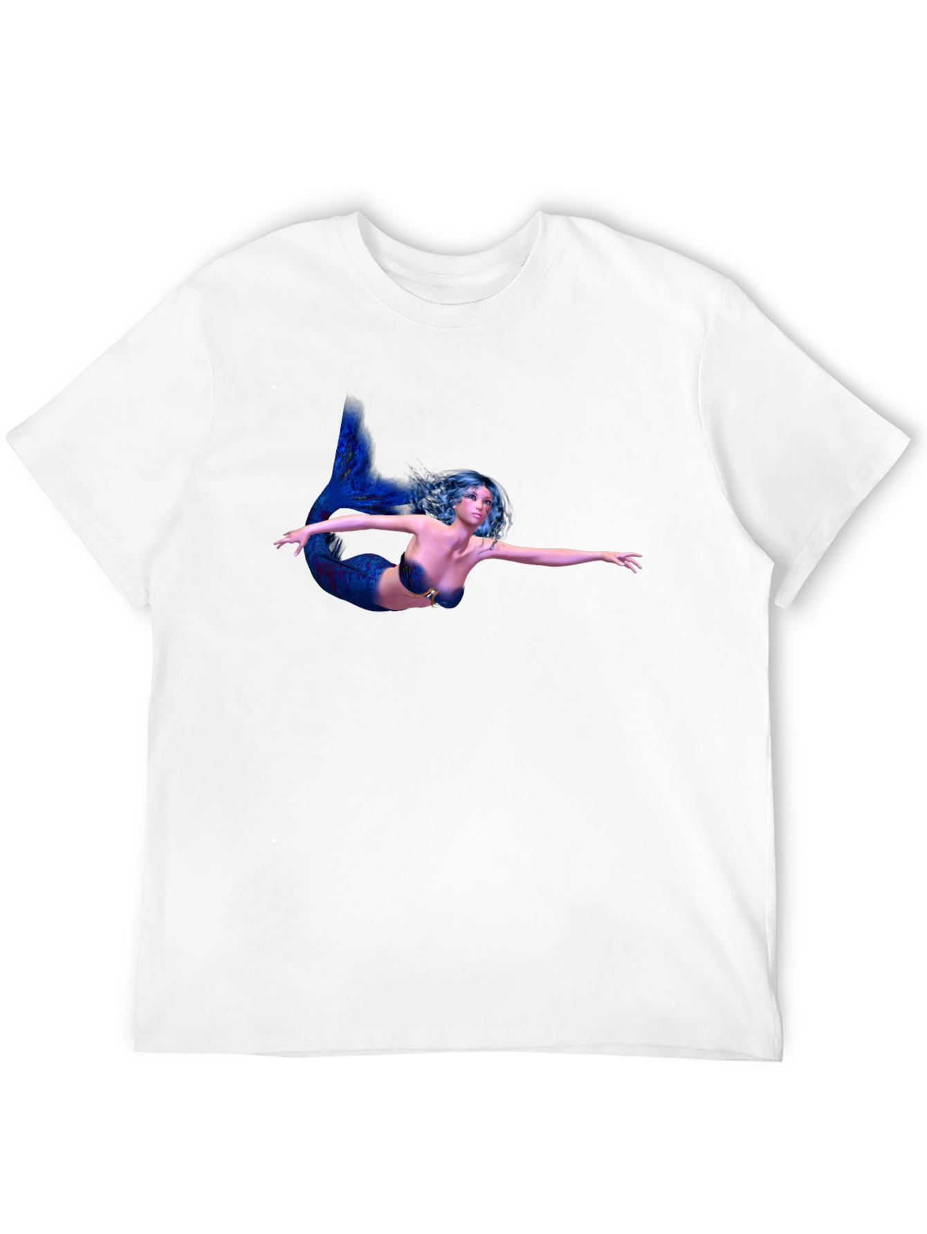 Mermaid Graphic Black T-Shirt