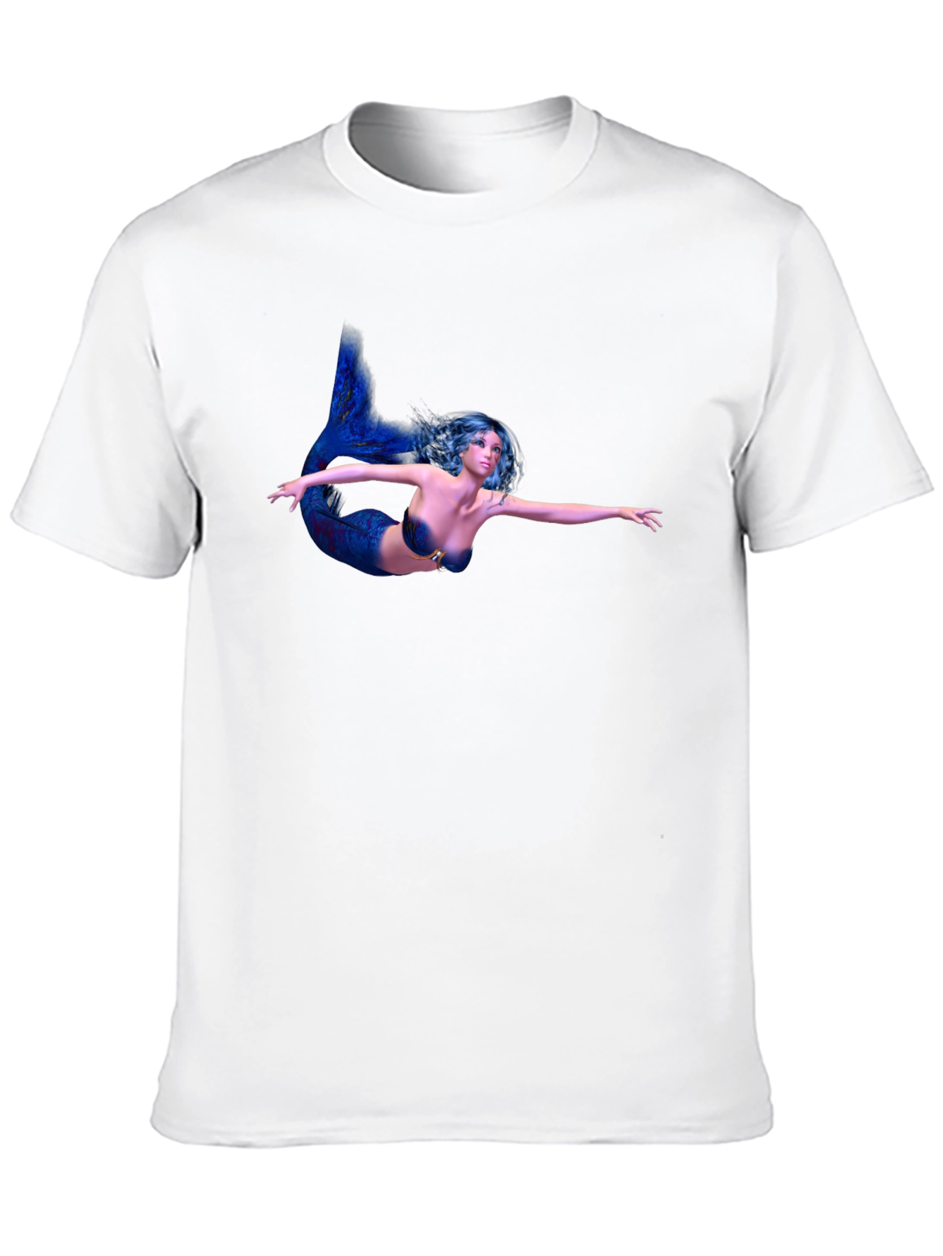 Mermaid Graphic Black T-Shirt