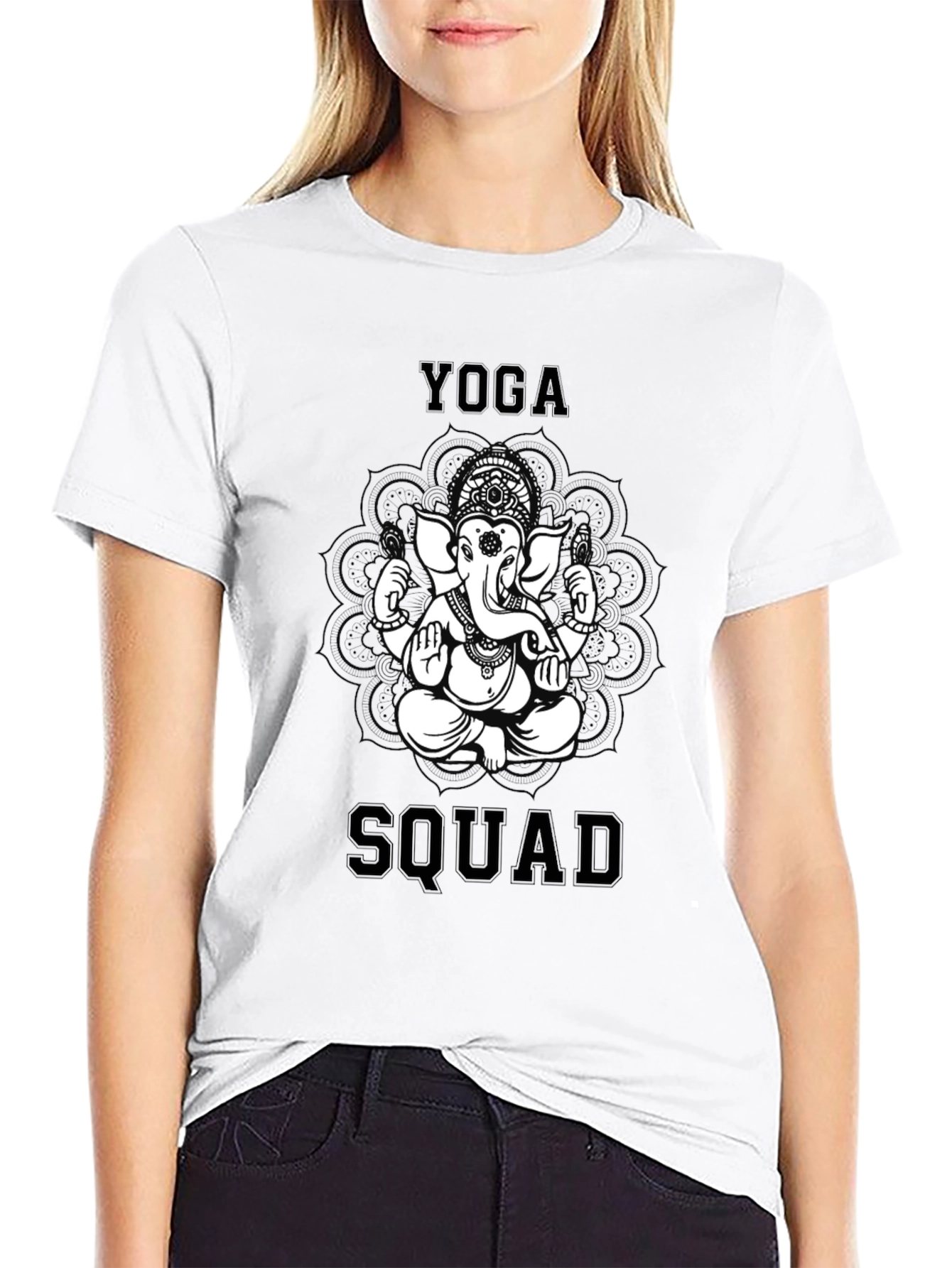 Yoga Squad Graphic Tee - Unisex Black T-Shirt