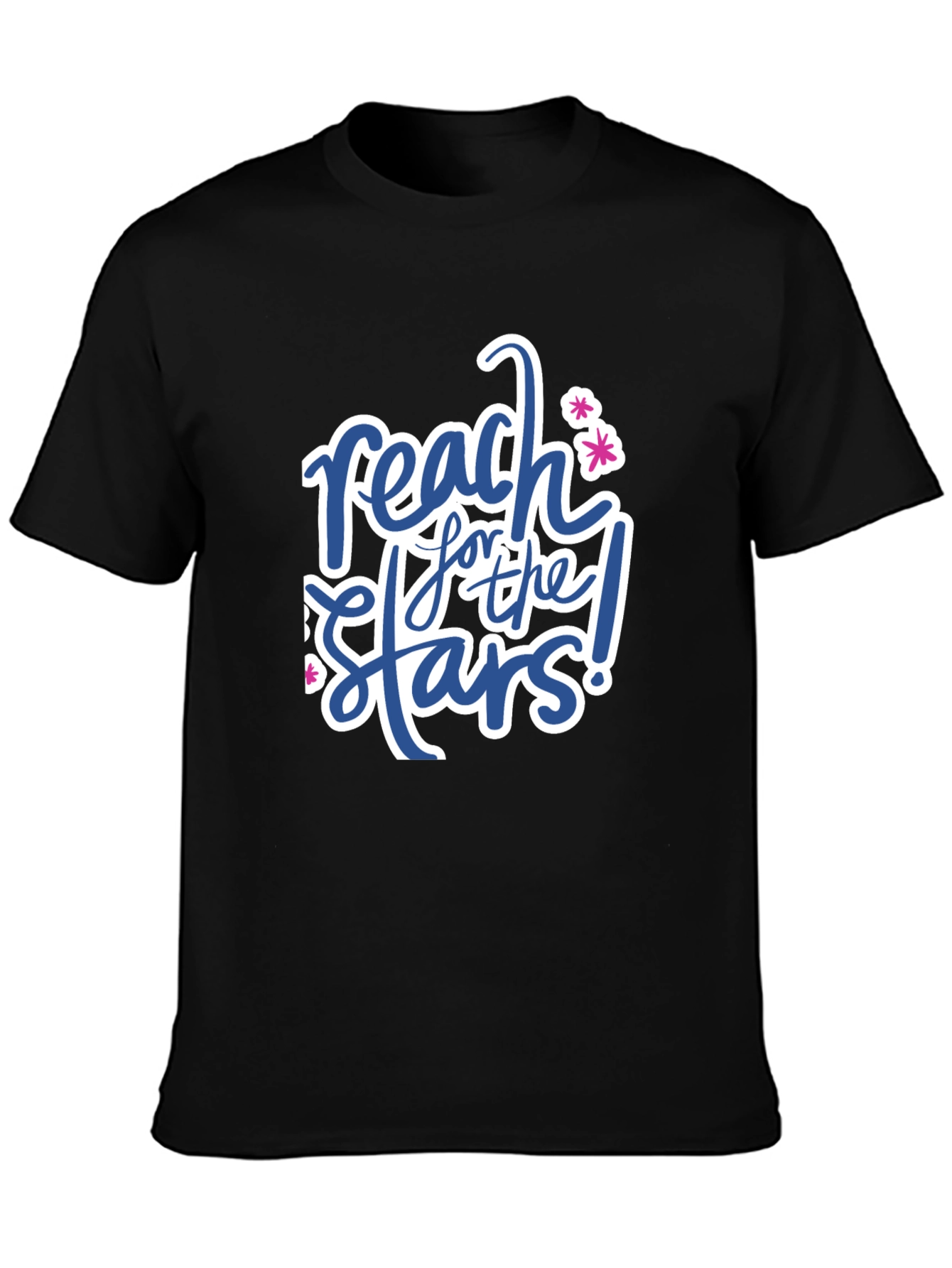 Reach for the Stars Black Graphic T-Shirt