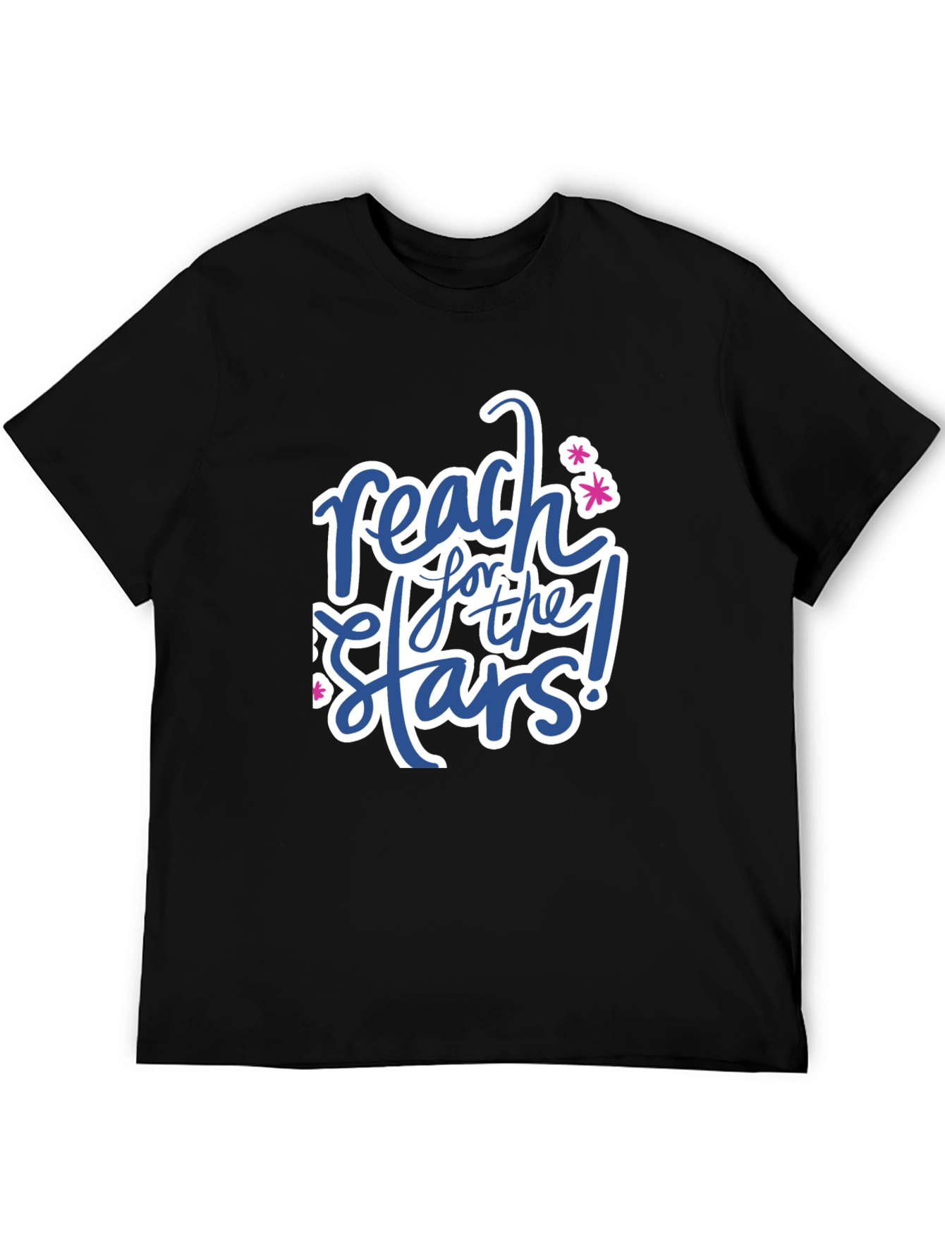 Reach for the Stars Black Graphic T-Shirt