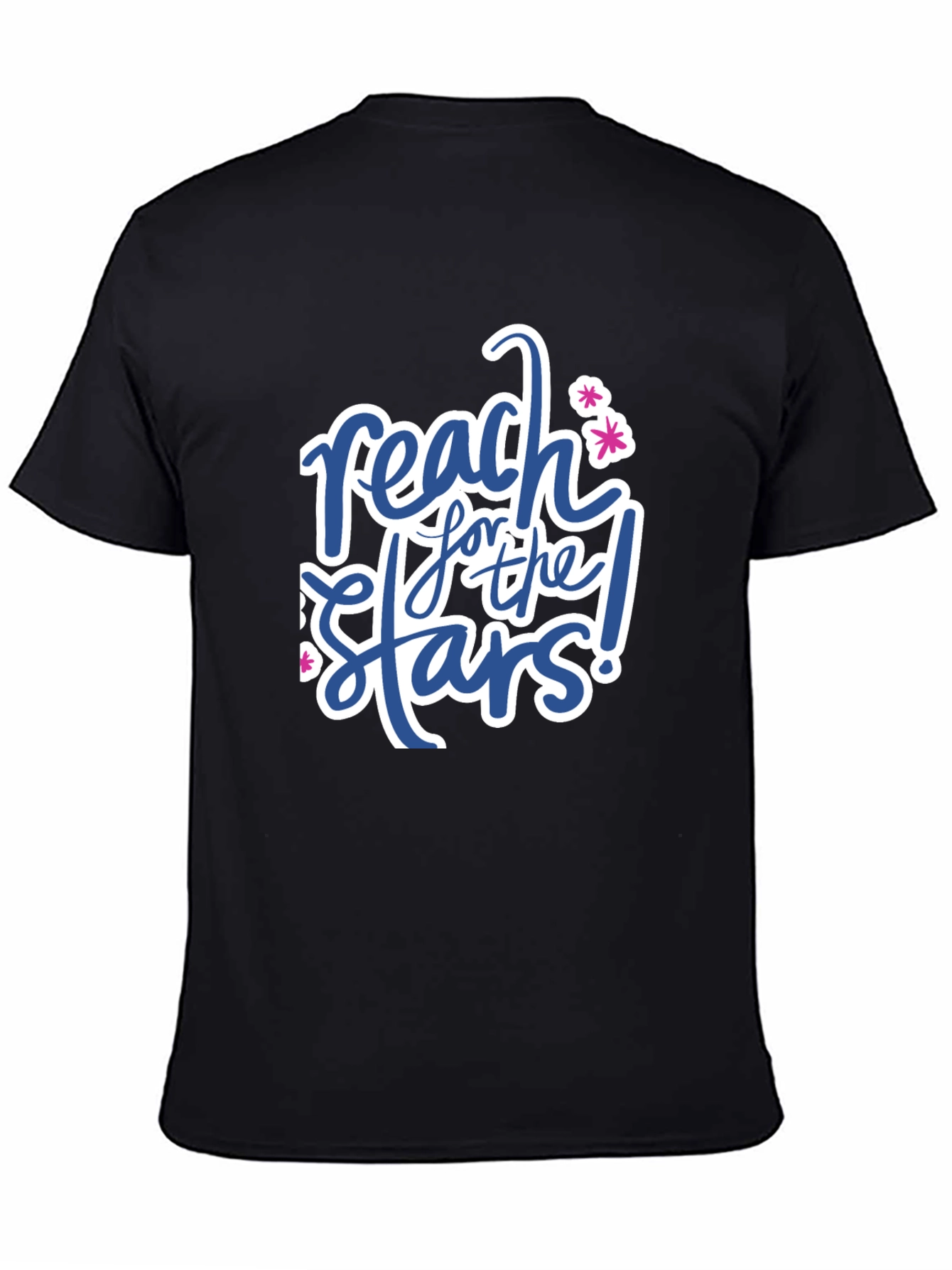 Reach for the Stars Black Graphic T-Shirt