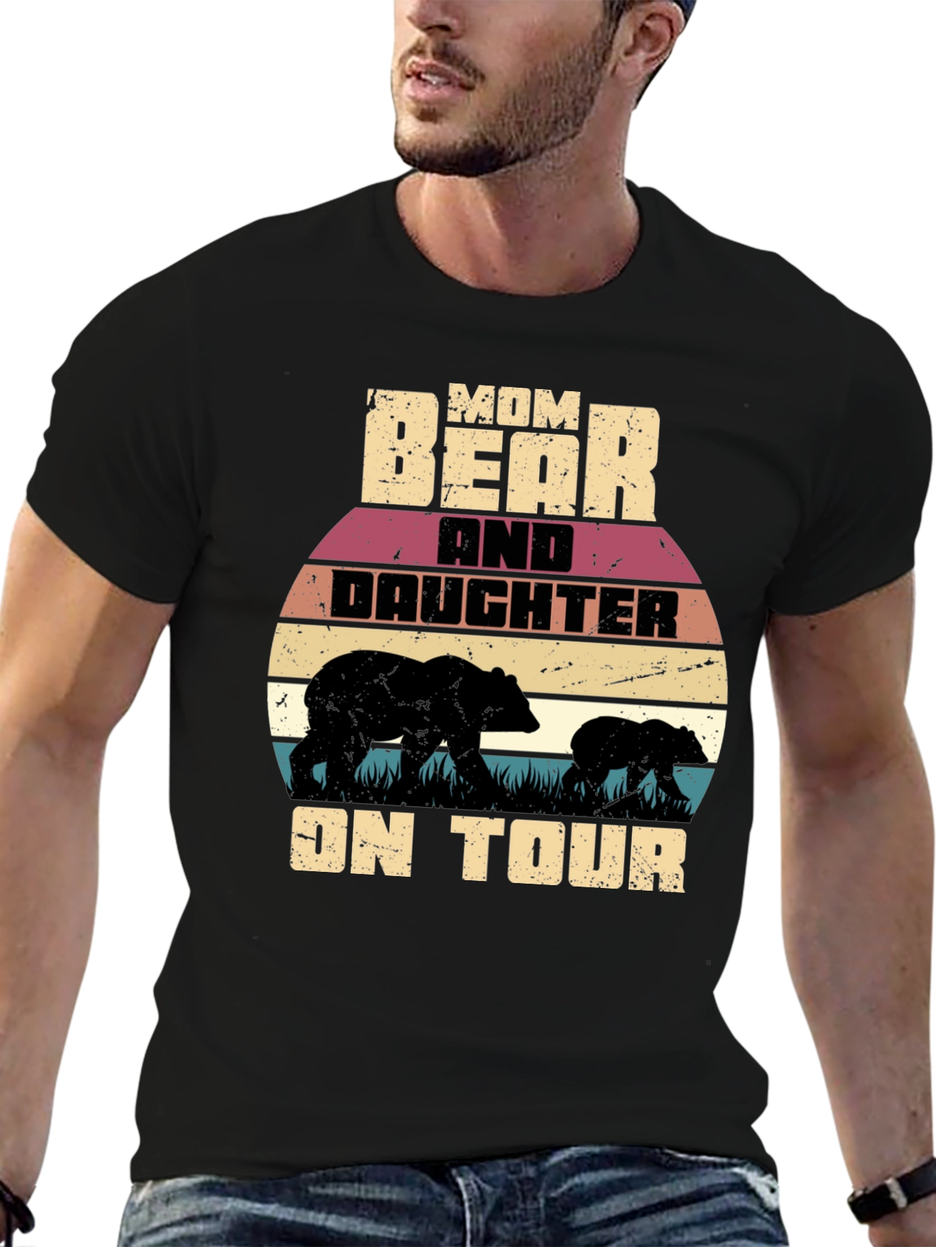 Mom Bear and Daughter on Tour Graphic T-Shirt