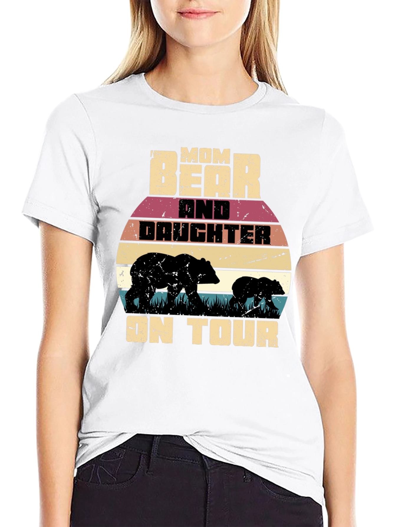 Mom Bear and Daughter on Tour Graphic T-Shirt