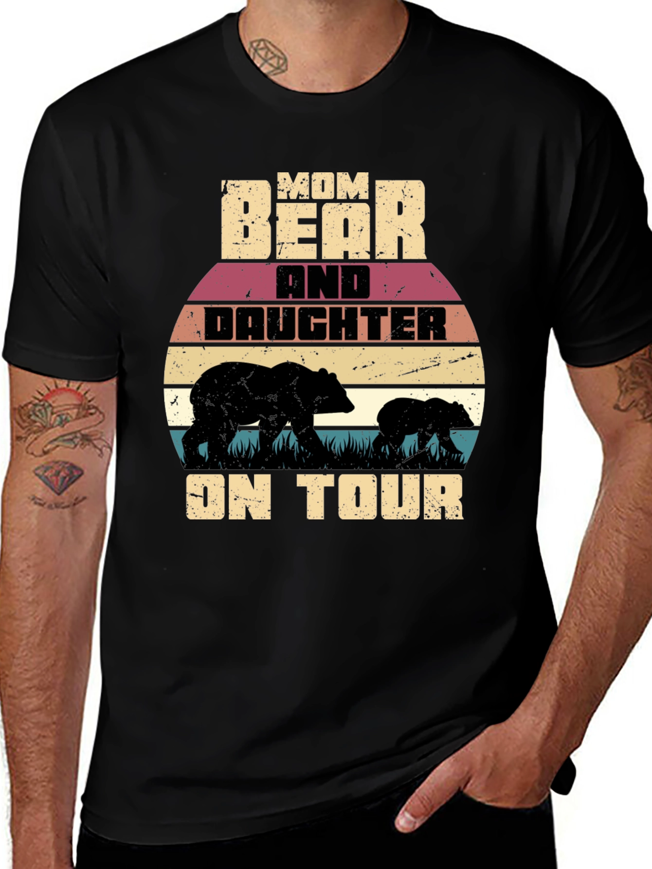 Mom Bear and Daughter on Tour Graphic T-Shirt