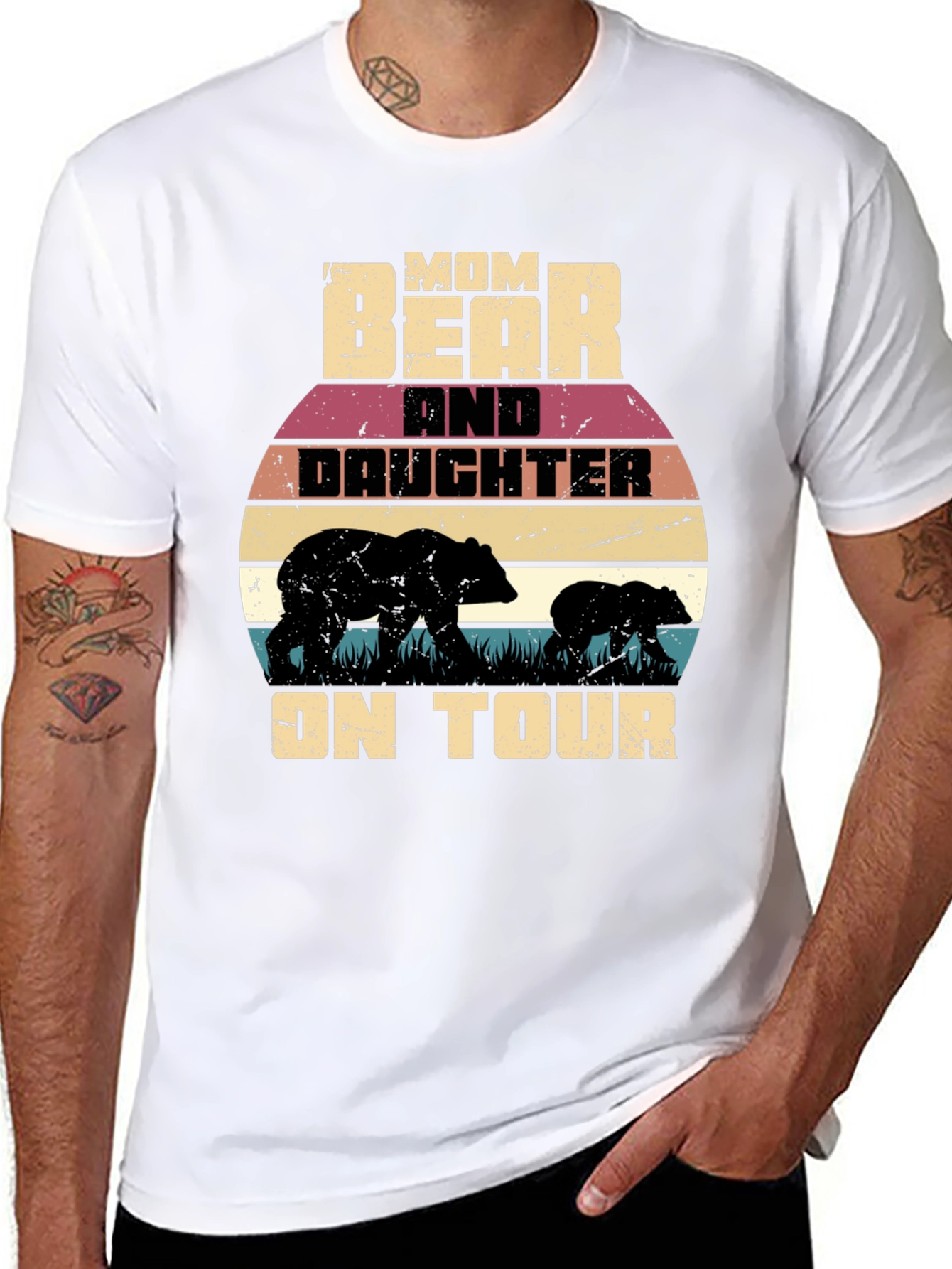 Mom Bear and Daughter on Tour Graphic T-Shirt