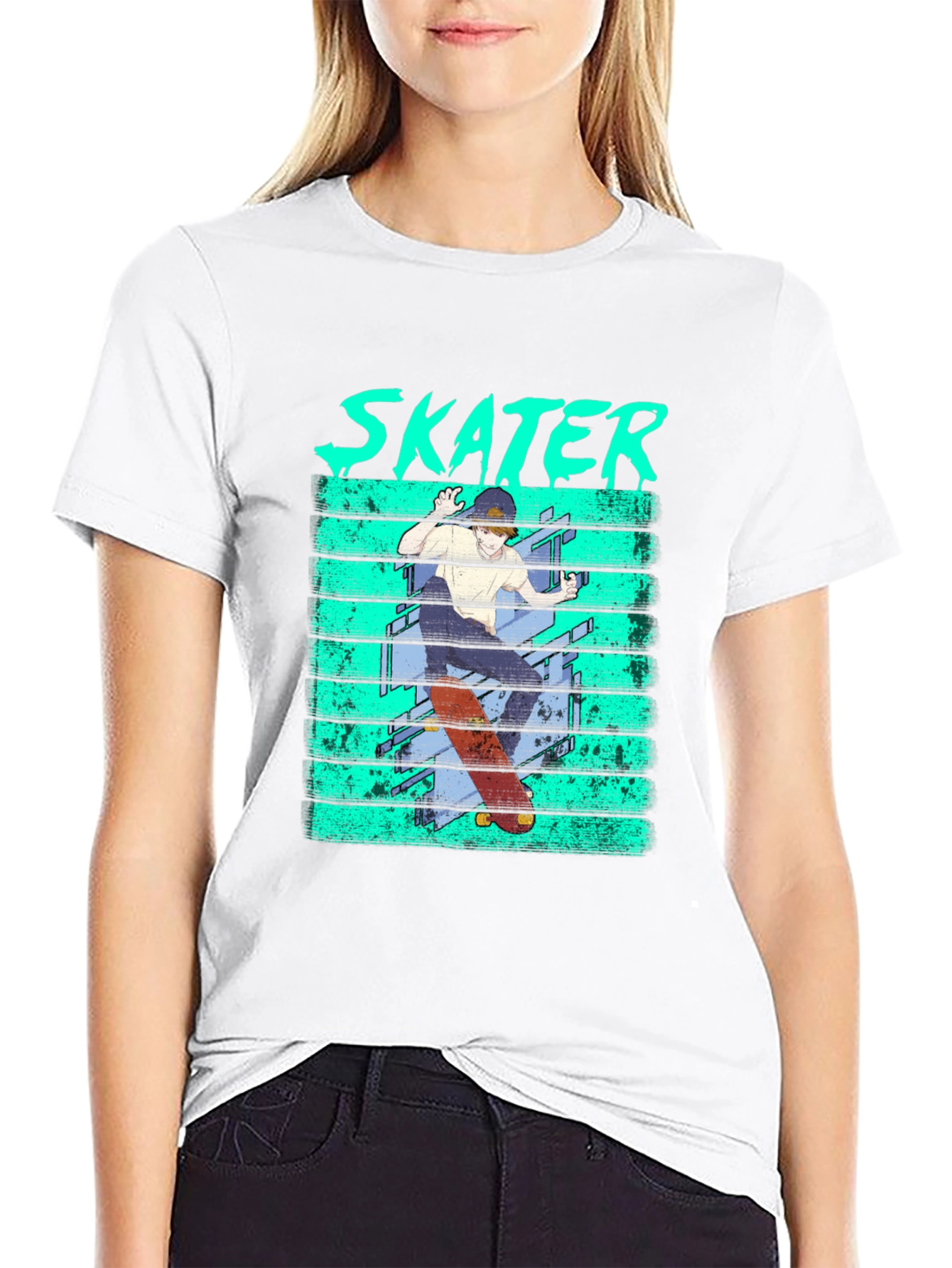 Skater Graphic Tee - Cool Black T-Shirt