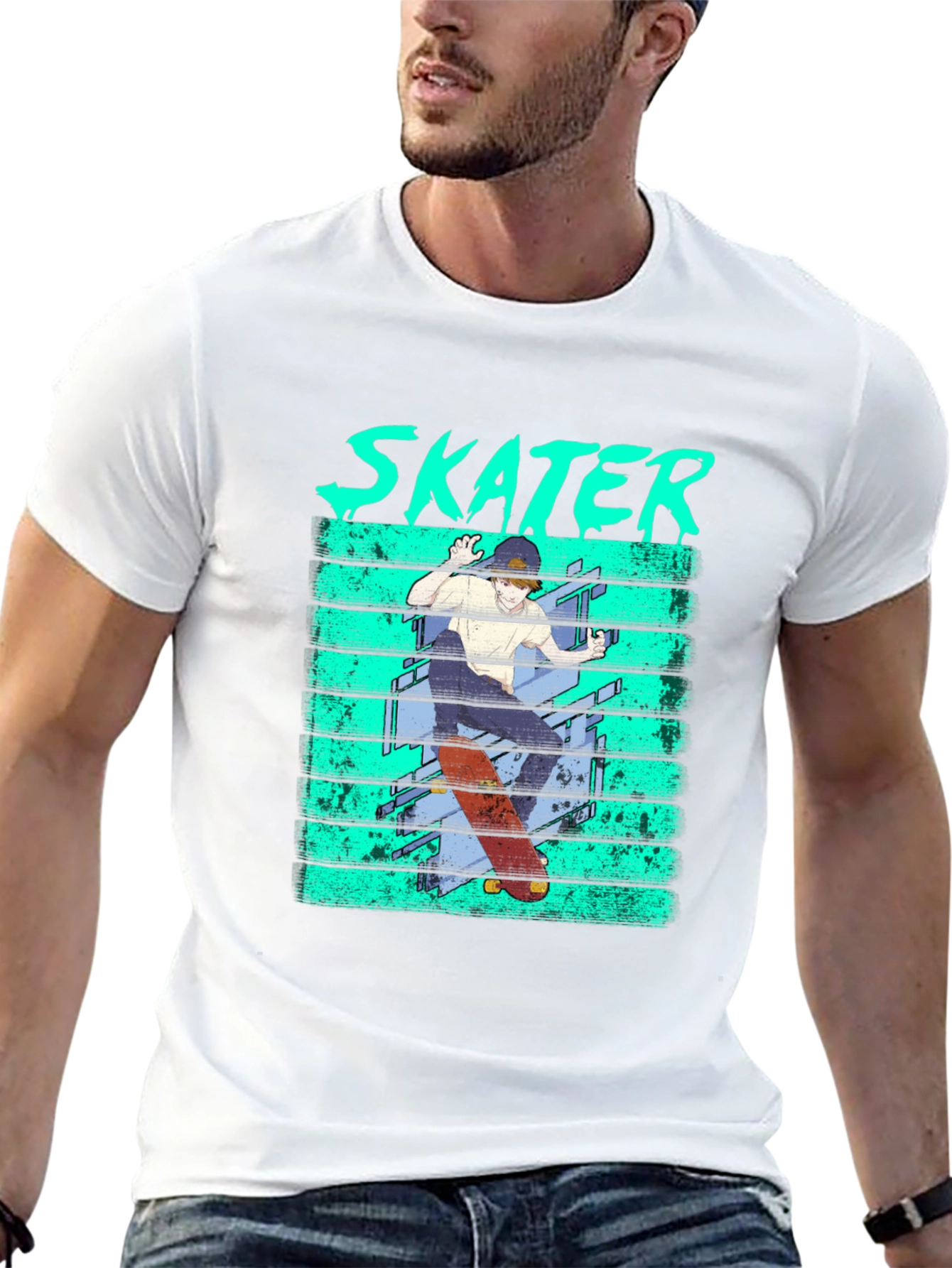 Skater Graphic Tee - Cool Black T-Shirt