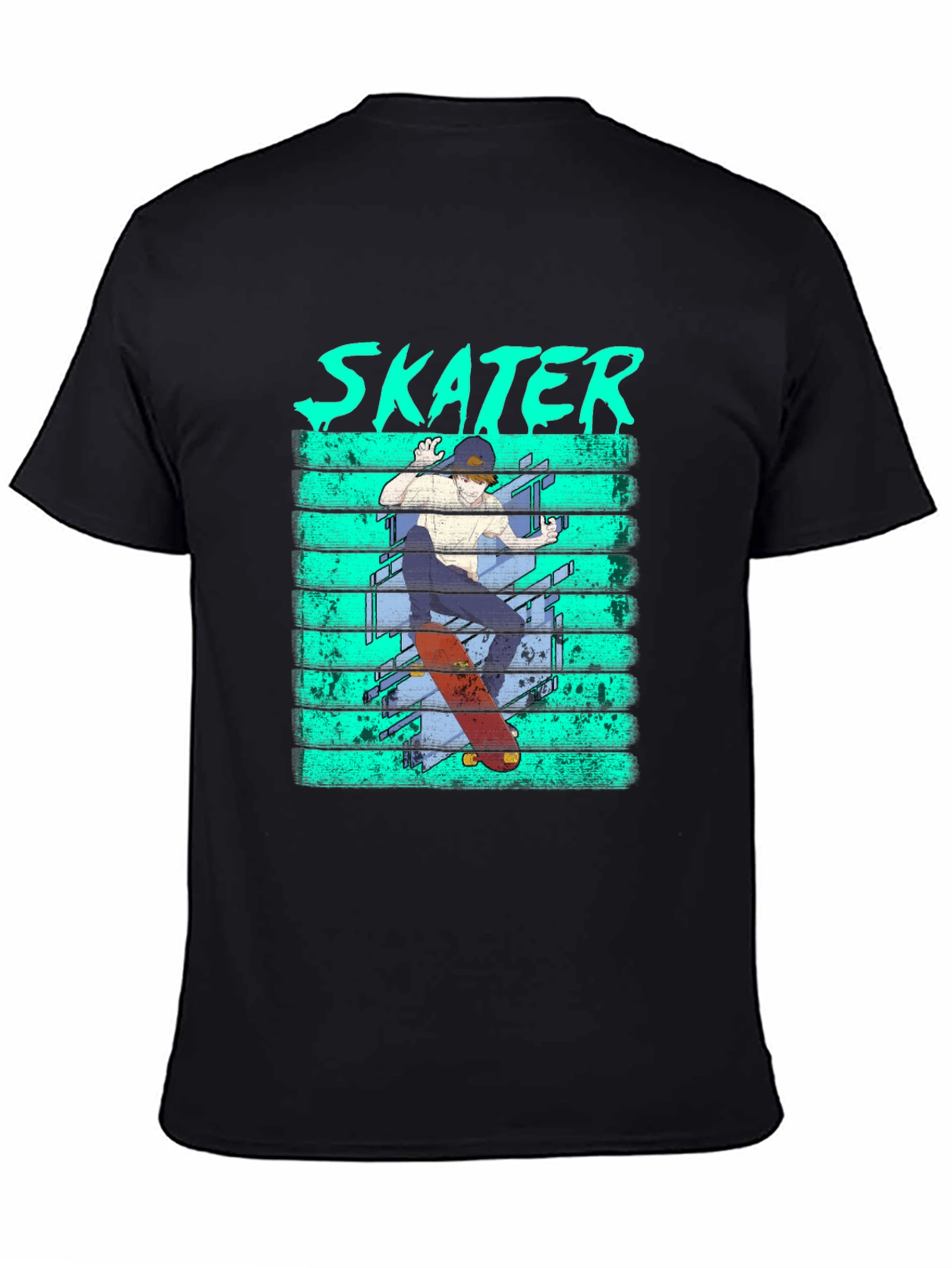 Skater Graphic Tee - Cool Black T-Shirt