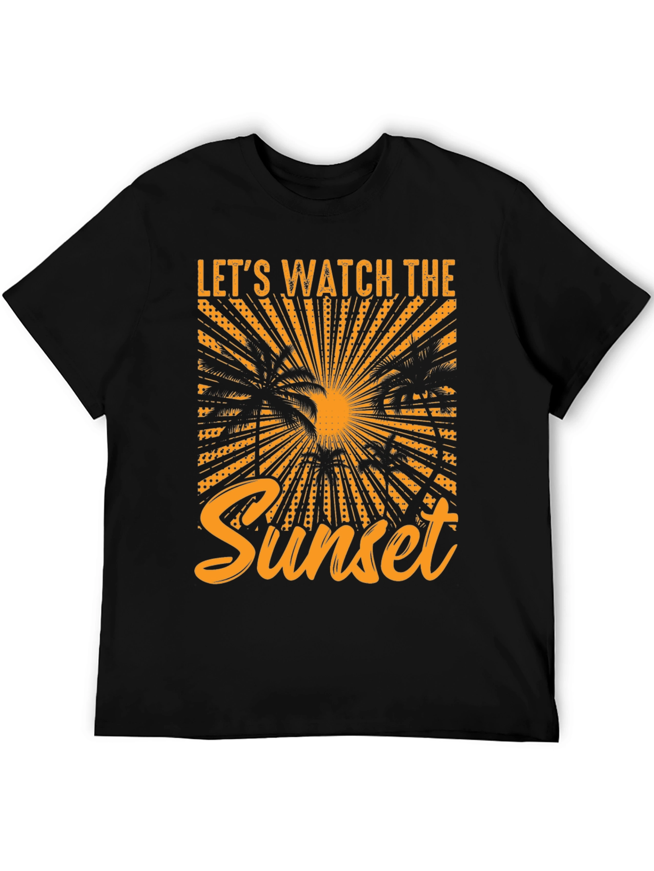 Lets Watch the Sunset Graphic Tee - Tropical Design