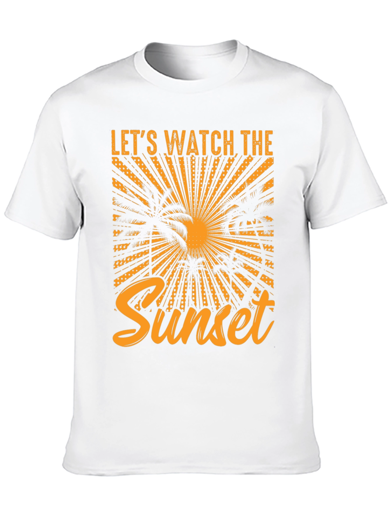 Lets Watch the Sunset Graphic Tee - Tropical Design