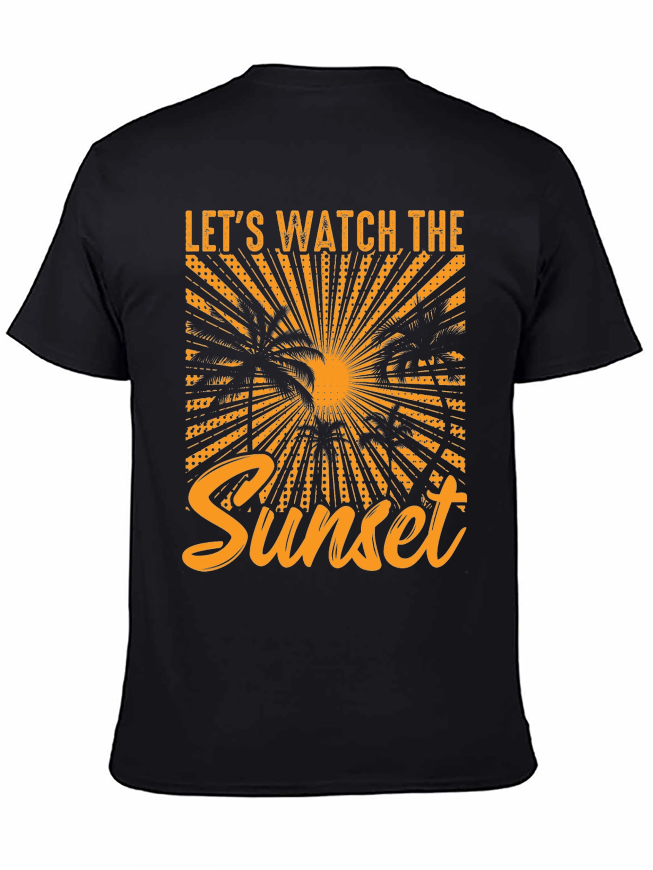 Lets Watch the Sunset Graphic Tee - Tropical Design